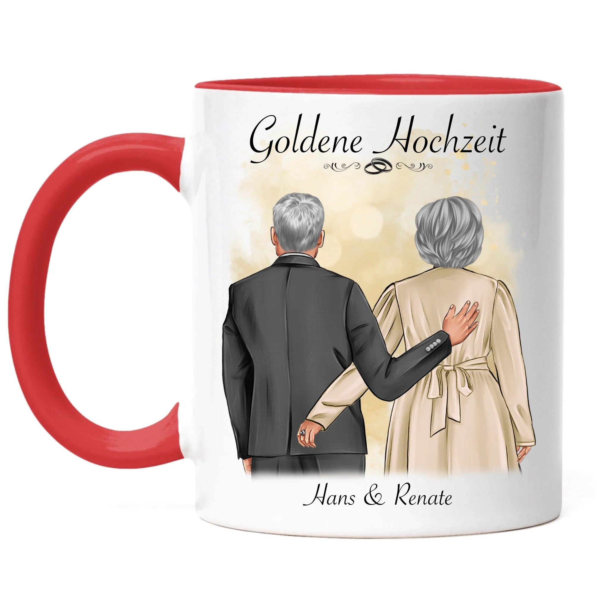 Tasse Hochzeit Personalisiert Goldhochzeit Bild Hochzeitstag Geschenk 50. Hochzeitstag Jubiläum für Paare