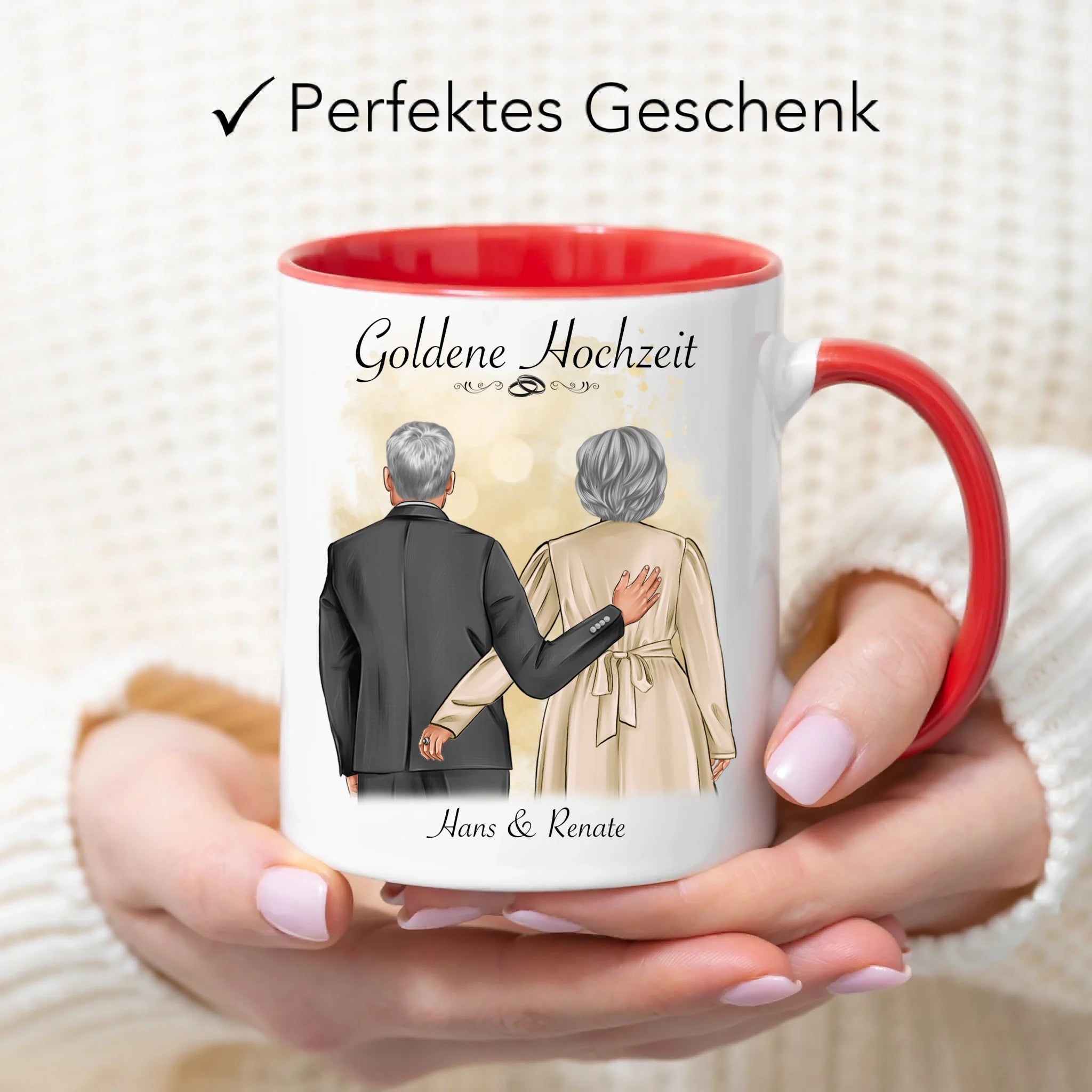 Tasse Hochzeit Personalisiert Goldhochzeit Bild Hochzeitstag Geschenk 50. Hochzeitstag Jubiläum für Paare