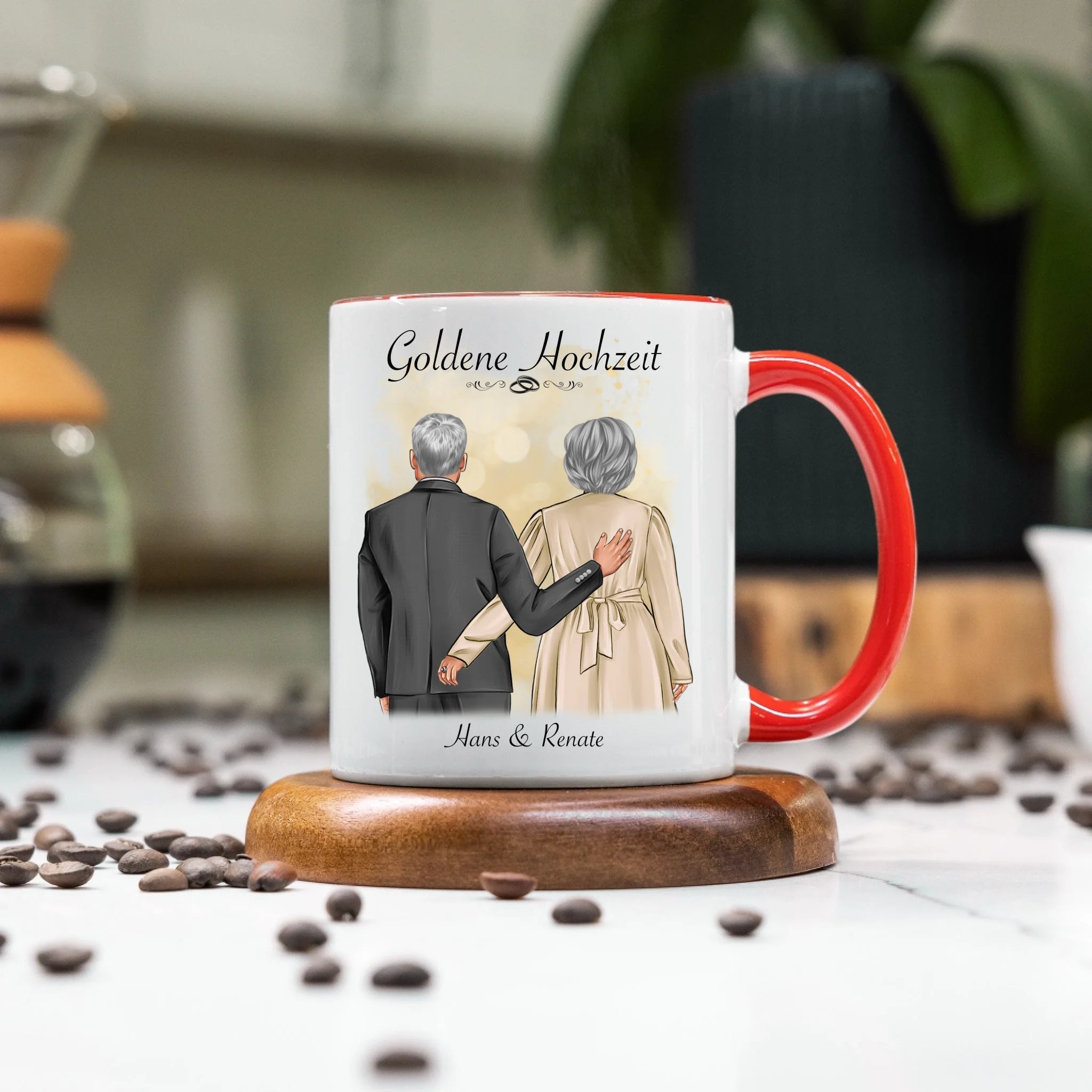 Tasse Hochzeit Personalisiert Goldhochzeit Bild Hochzeitstag Geschenk 50. Hochzeitstag Jubiläum für Paare