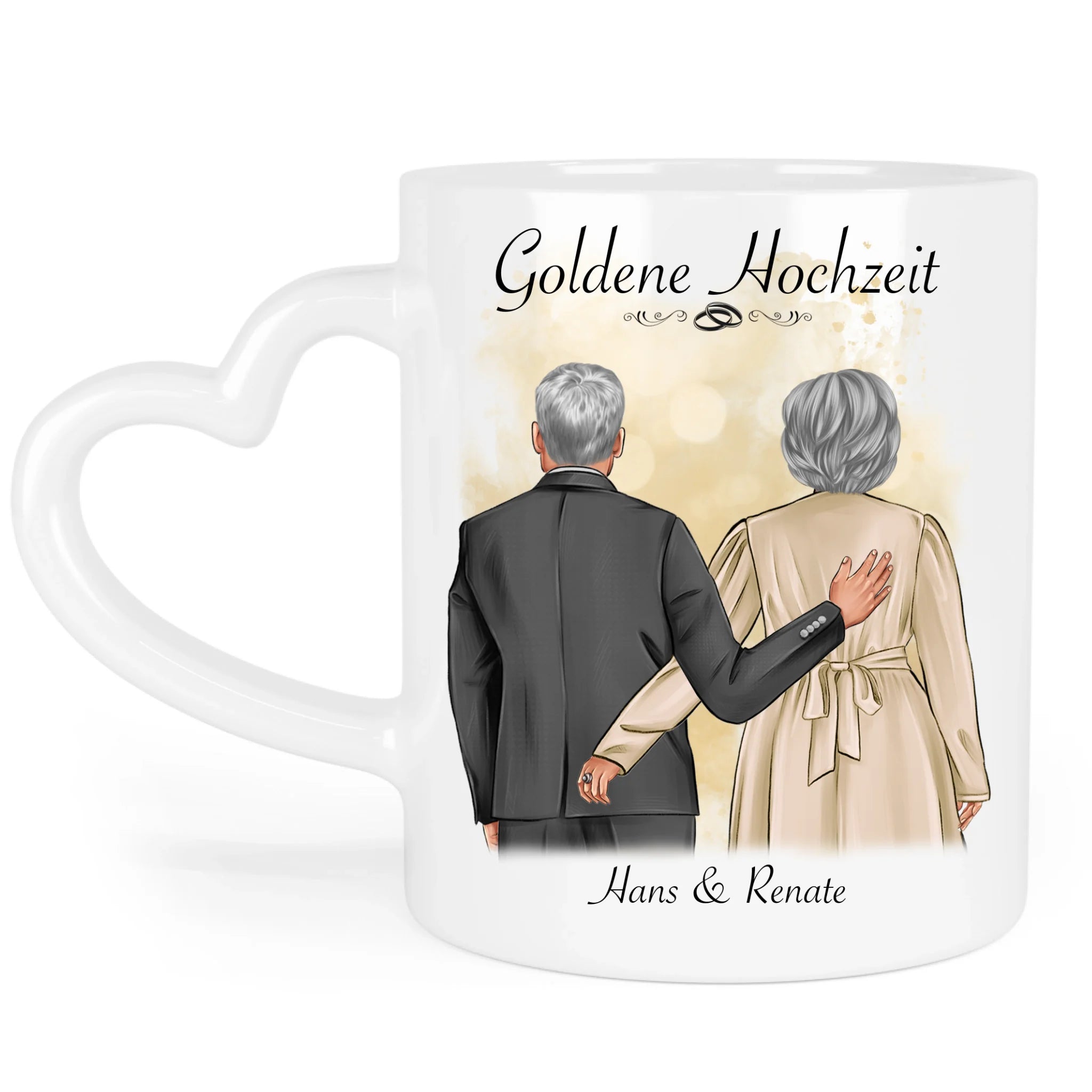 Tasse Hochzeit Personalisiert Goldhochzeit Bild Hochzeitstag Geschenk 50. Hochzeitstag Jubiläum für Paare