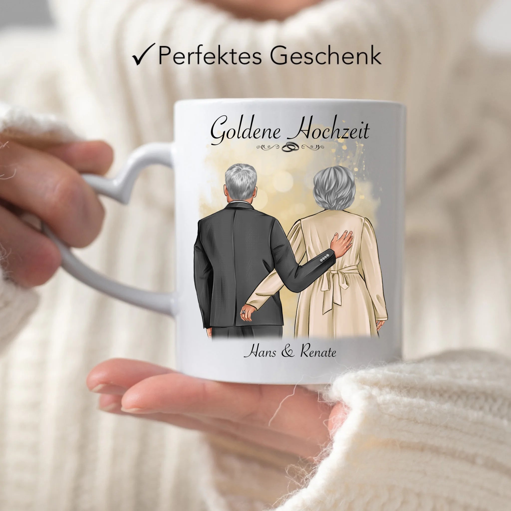 Tasse Hochzeit Personalisiert Goldhochzeit Bild Hochzeitstag Geschenk 50. Hochzeitstag Jubiläum für Paare