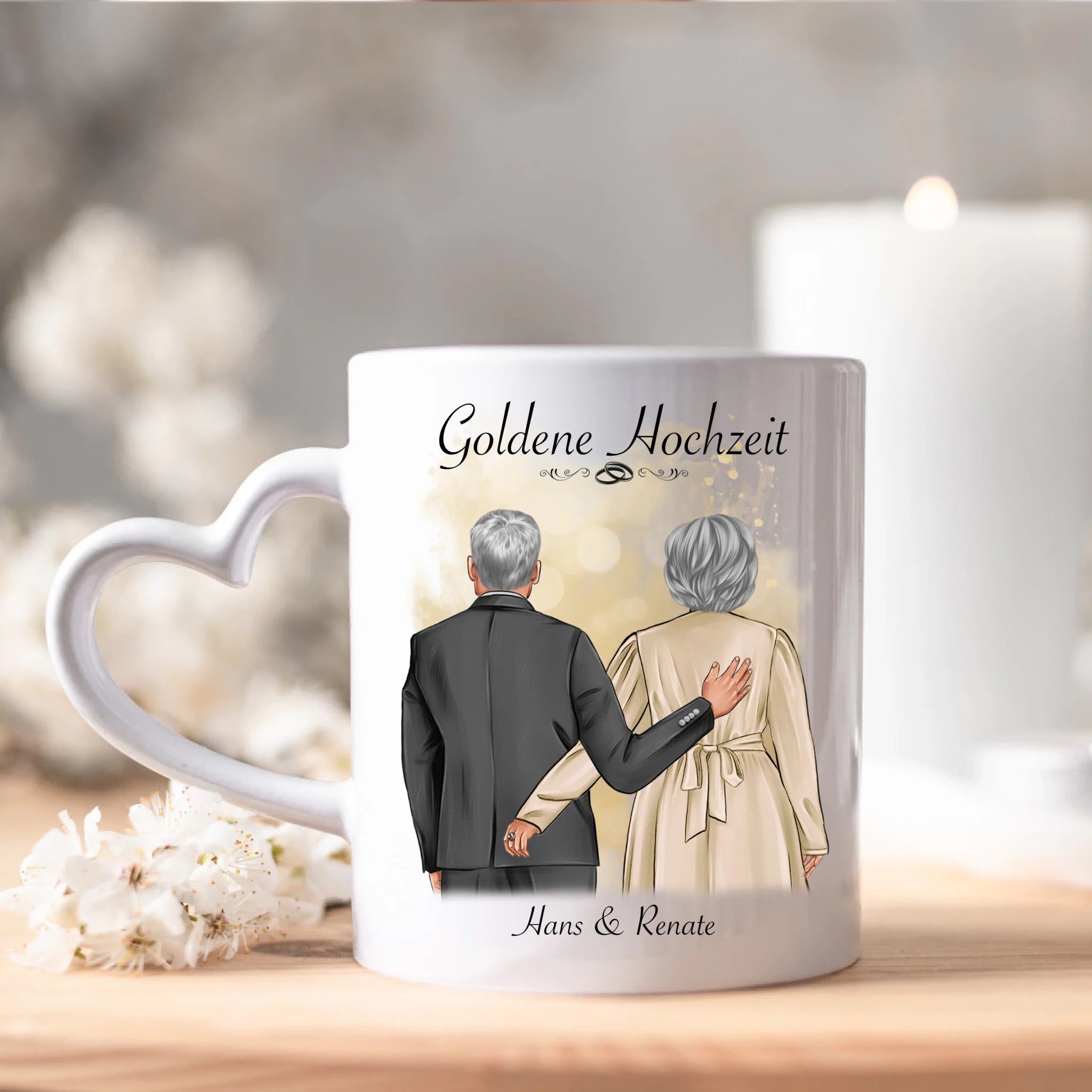 Tasse Hochzeit Personalisiert Goldhochzeit Bild Hochzeitstag Geschenk 50. Hochzeitstag Jubiläum für Paare