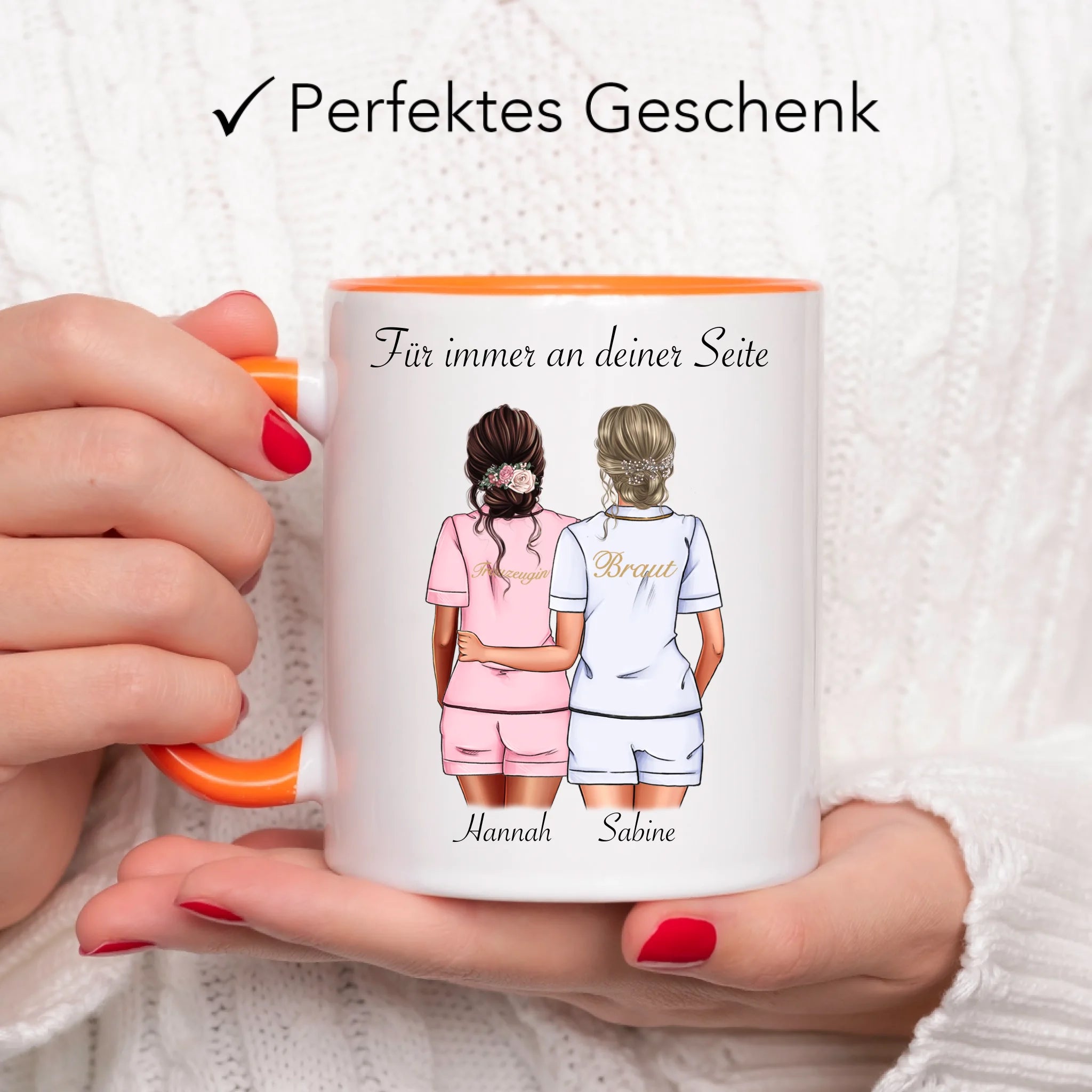 Tasse Brautjungfer Personalisiert Name Braut & Trauzeugin, Frage & Danke-Geschenk für Freundinnen Brautjungfern & Brautparty