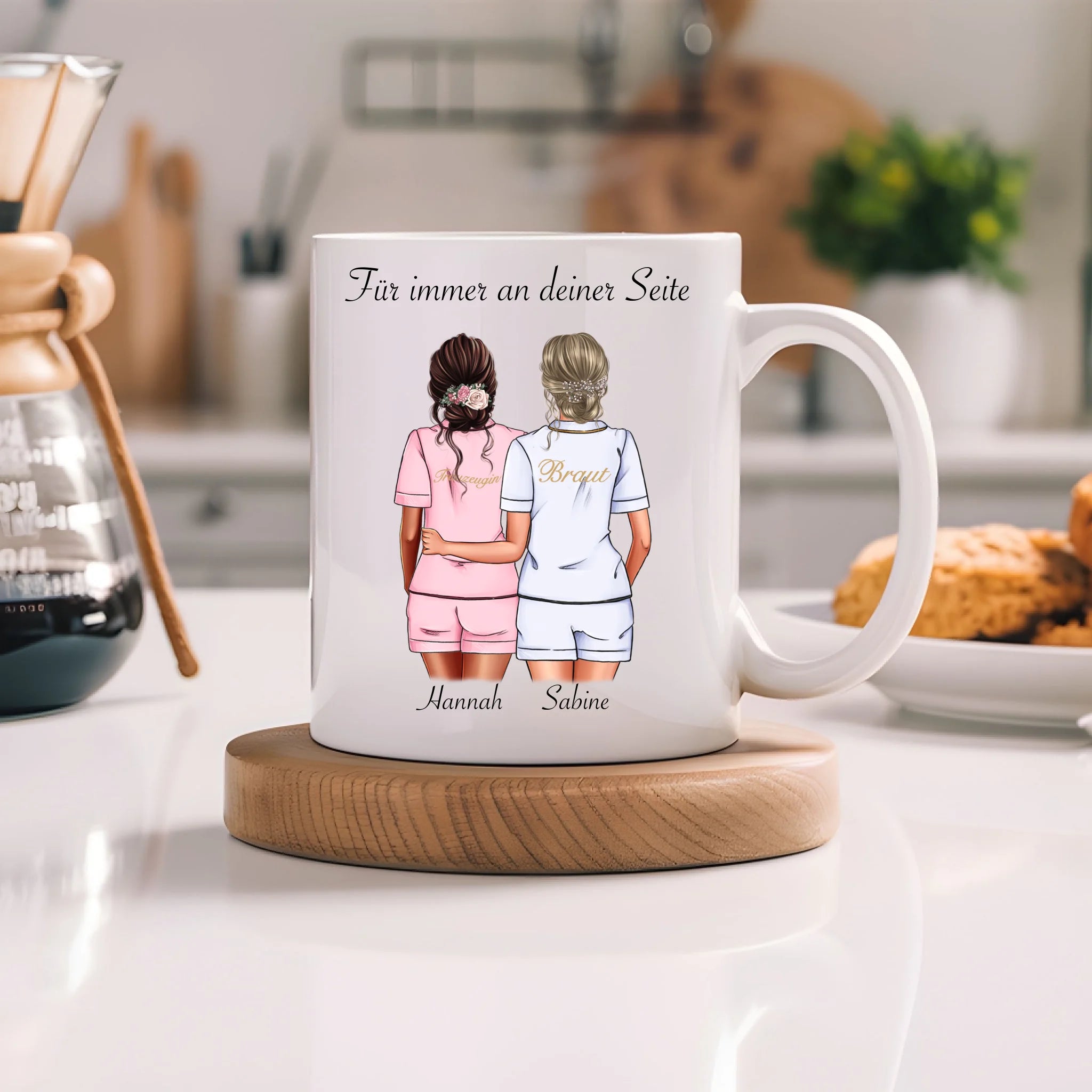 Tasse Brautjungfer Personalisiert Name Braut & Trauzeugin, Frage & Danke-Geschenk für Freundinnen Brautjungfern & Brautparty
