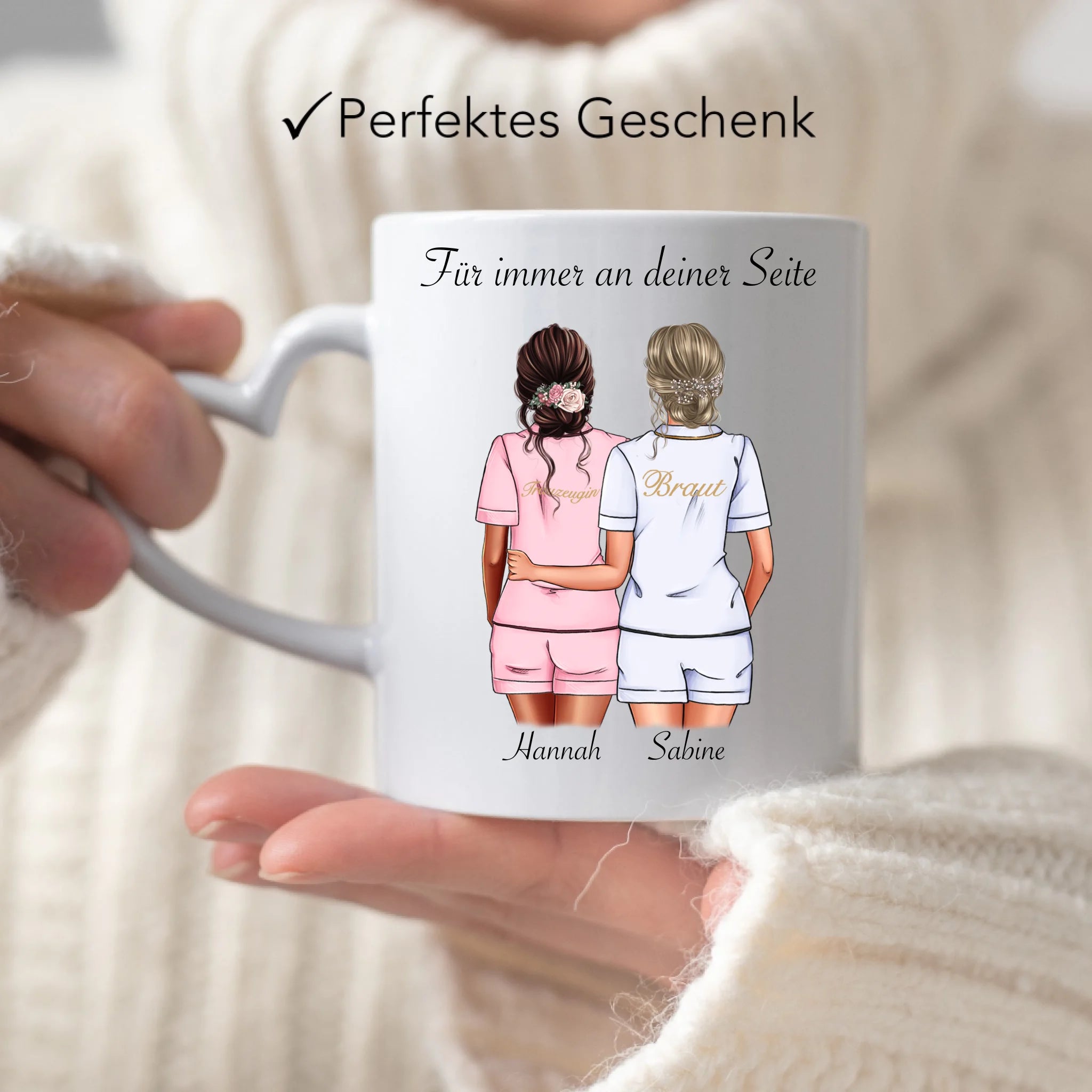 Tasse Brautjungfer Personalisiert Name Braut & Trauzeugin, Frage & Danke-Geschenk für Freundinnen Brautjungfern & Brautparty