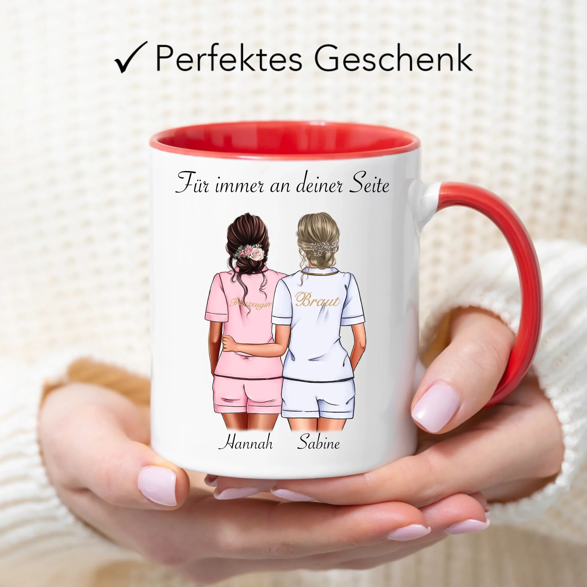Tasse Brautjungfer Personalisiert Name Braut & Trauzeugin, Frage & Danke-Geschenk für Freundinnen Brautjungfern & Brautparty