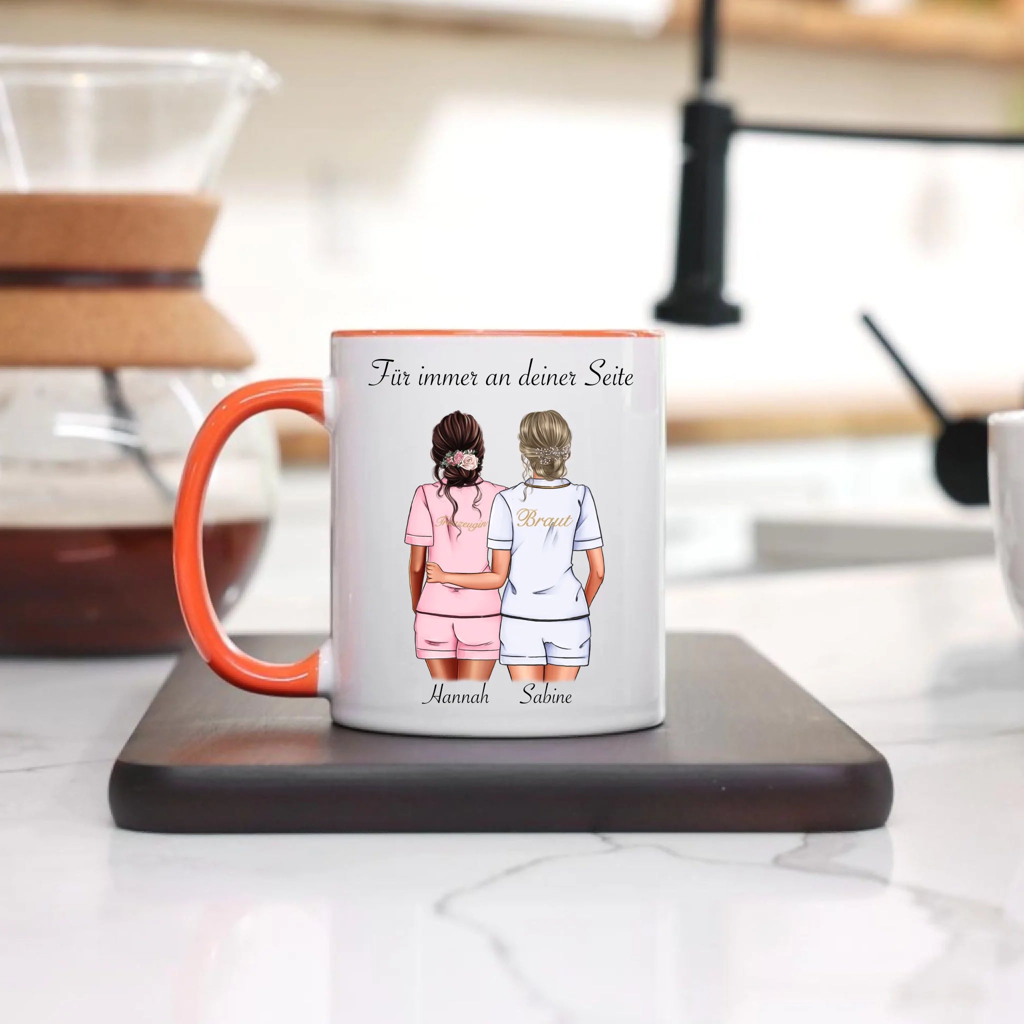 Tasse Brautjungfer Personalisiert Name Braut & Trauzeugin, Frage & Danke-Geschenk für Freundinnen Brautjungfern & Brautparty