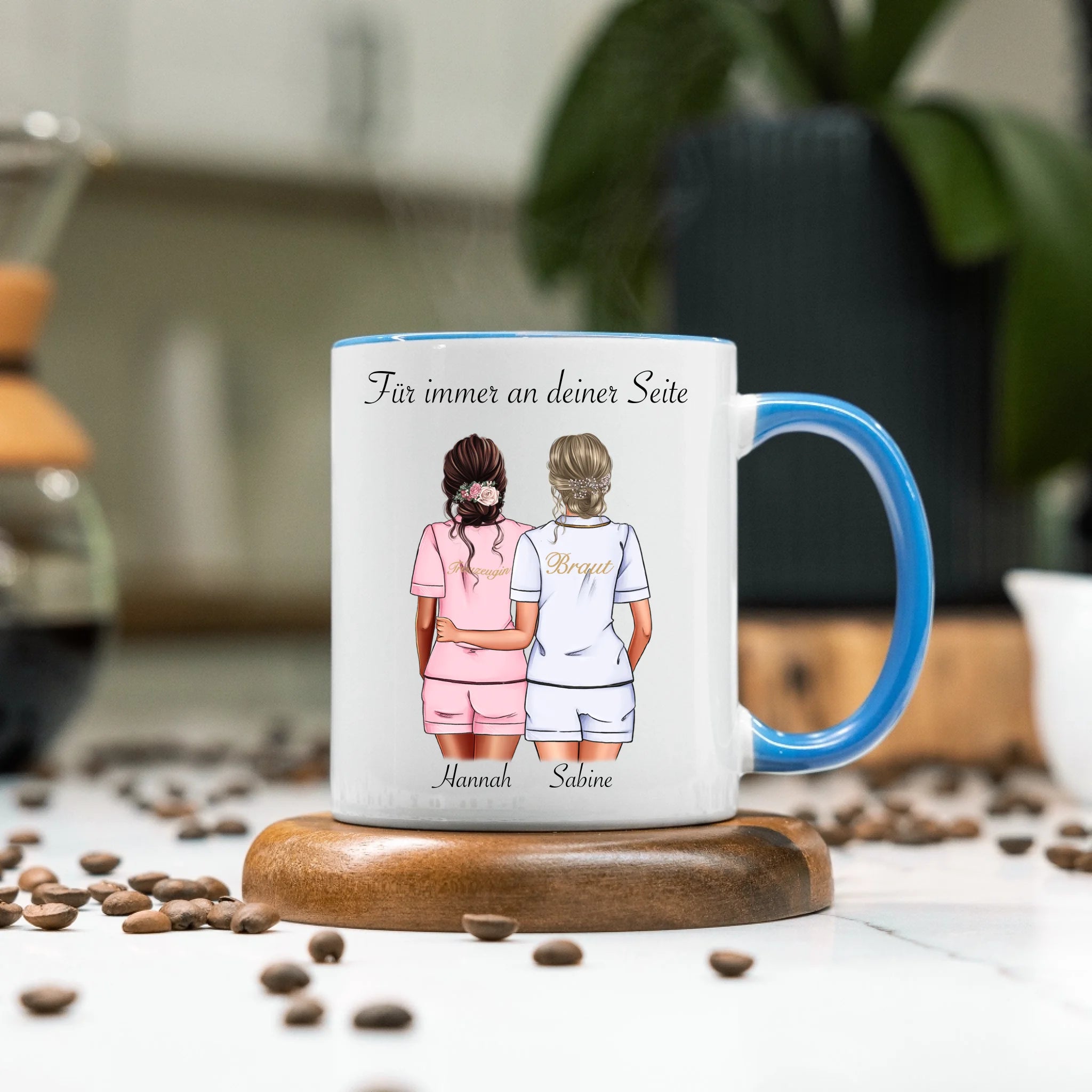 Tasse Brautjungfer Personalisiert Name Braut & Trauzeugin, Frage & Danke-Geschenk für Freundinnen Brautjungfern & Brautparty