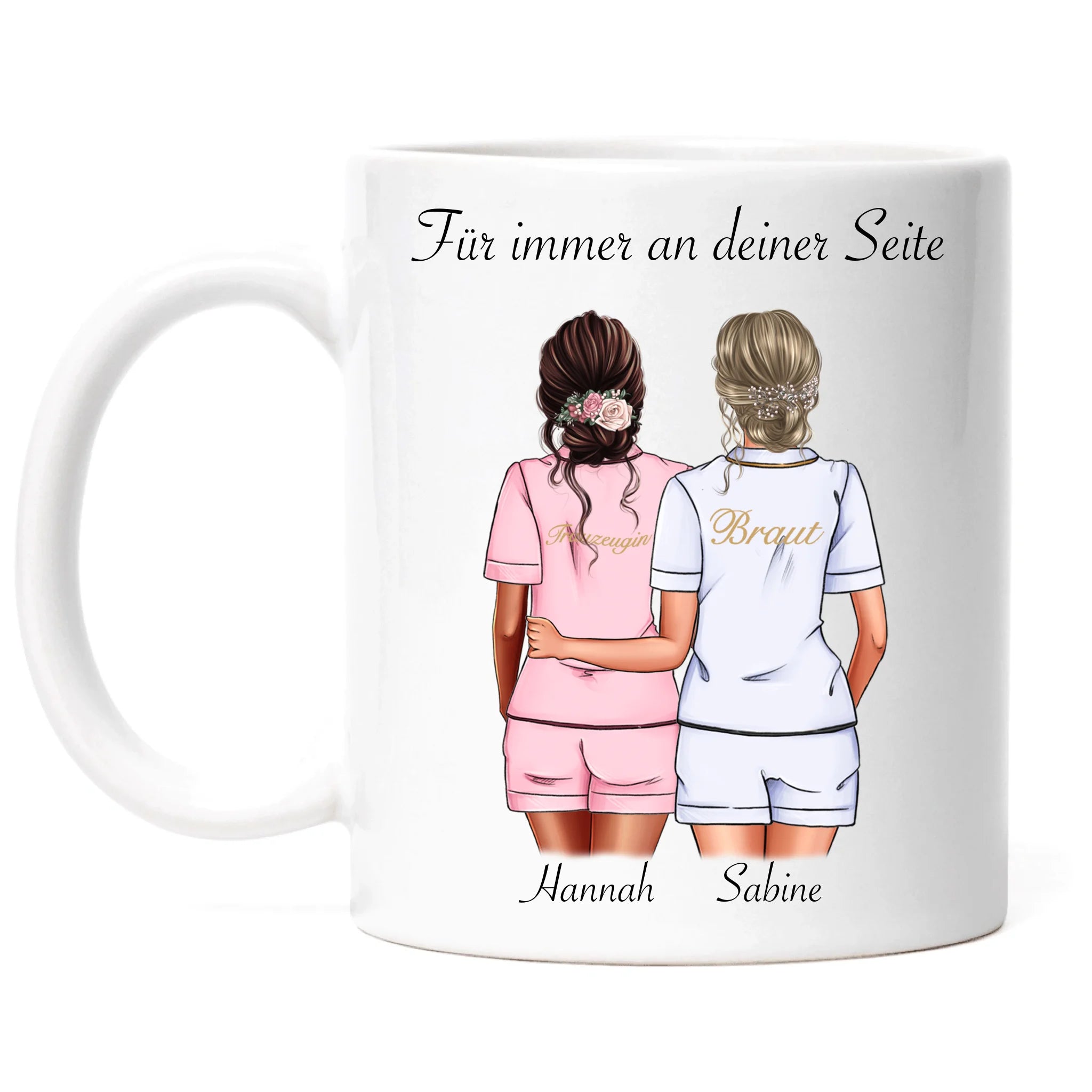 Tasse Brautjungfer Personalisiert Name Braut & Trauzeugin, Frage & Danke-Geschenk für Freundinnen Brautjungfern & Brautparty
