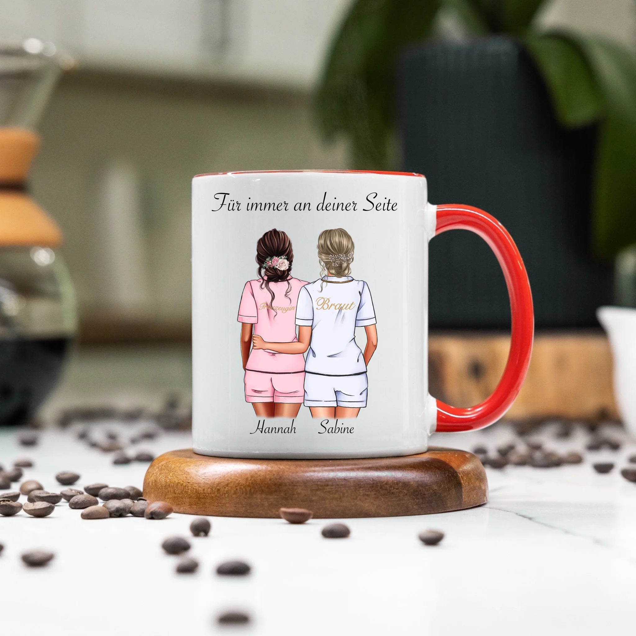 Tasse Brautjungfer Personalisiert Name Braut & Trauzeugin, Frage & Danke-Geschenk für Freundinnen Brautjungfern & Brautparty