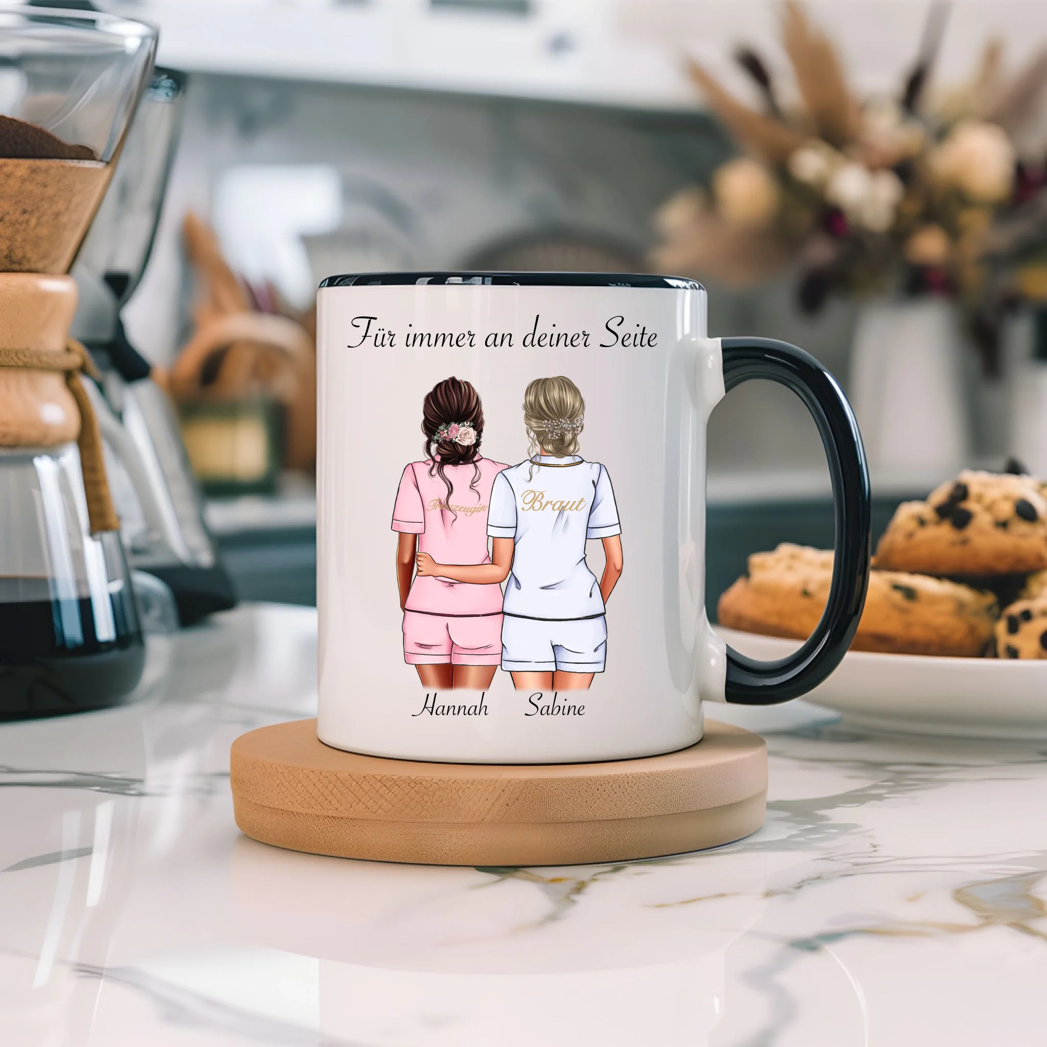 Tasse Brautjungfer Personalisiert Name Braut & Trauzeugin, Frage & Danke-Geschenk für Freundinnen Brautjungfern & Brautparty