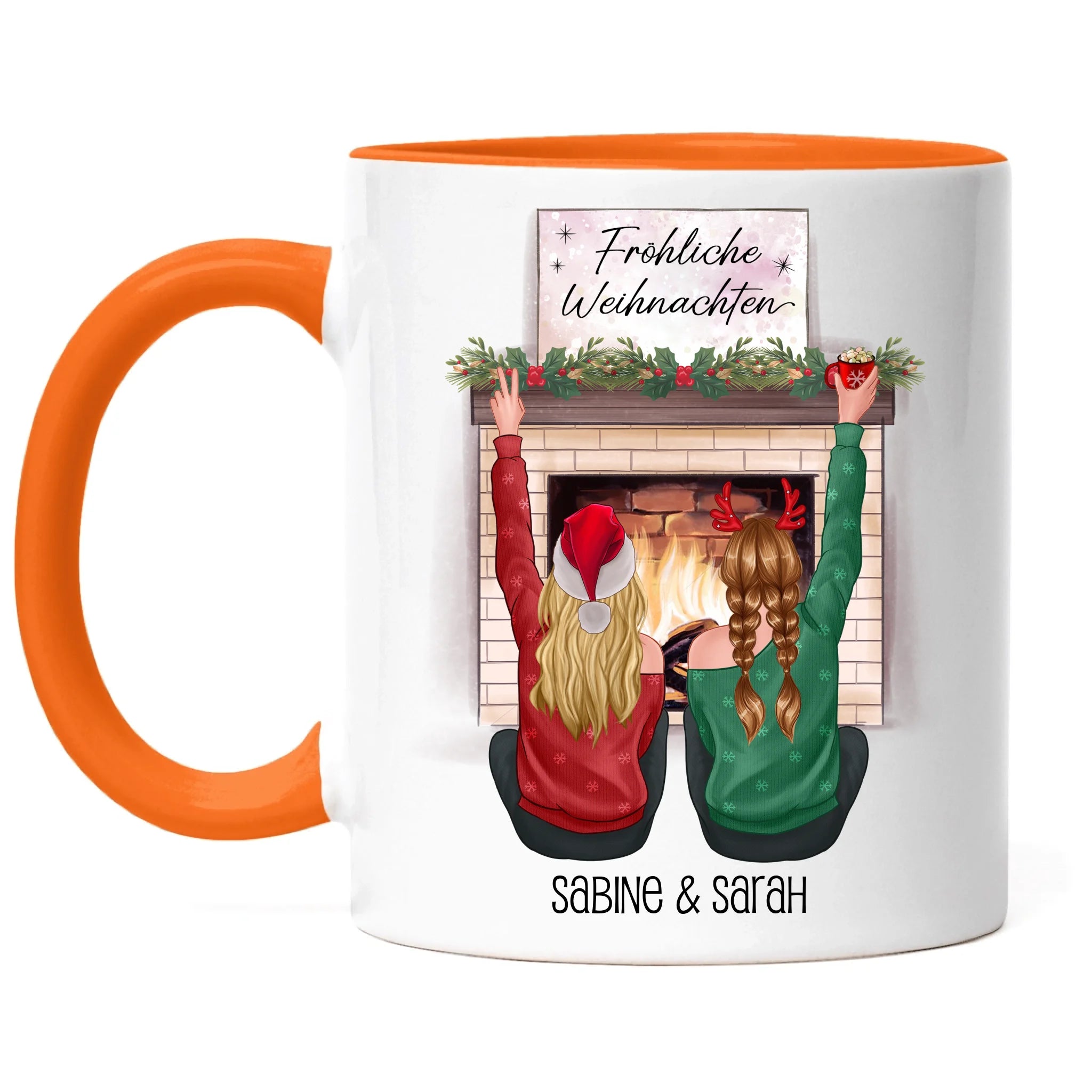 Tasse Beste Freundinnen Weihnachten Personalisiert  Beste Freundin online selbst gestalten Best Friends Geschenk Freundinnengeschenk