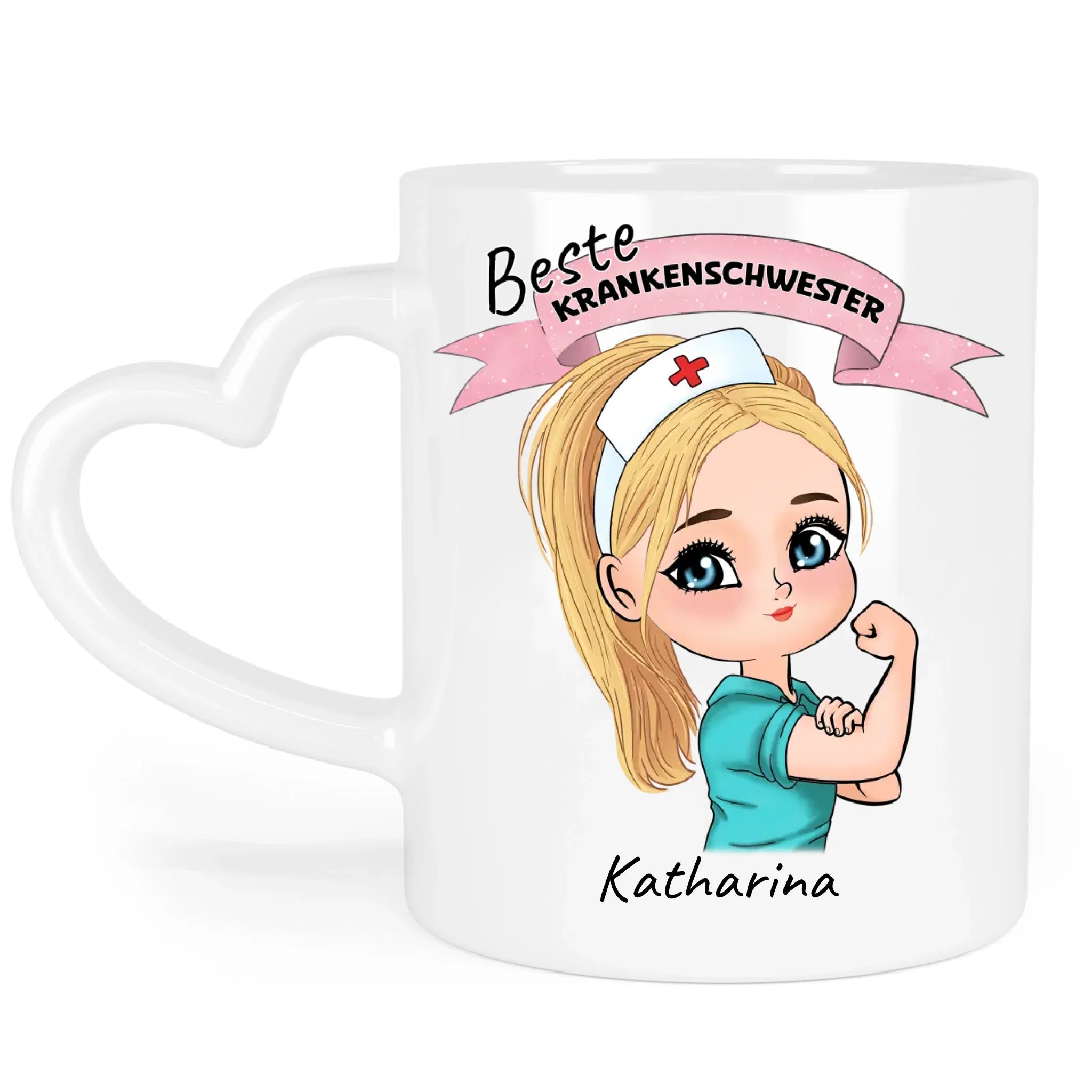 Tasse Krankenschwester Personalisiert Ärztin Pflegekraft Pflegerin Sanitäter Kollegin Freundin mit Name & Spruch Pflegefachfrau Geschenk