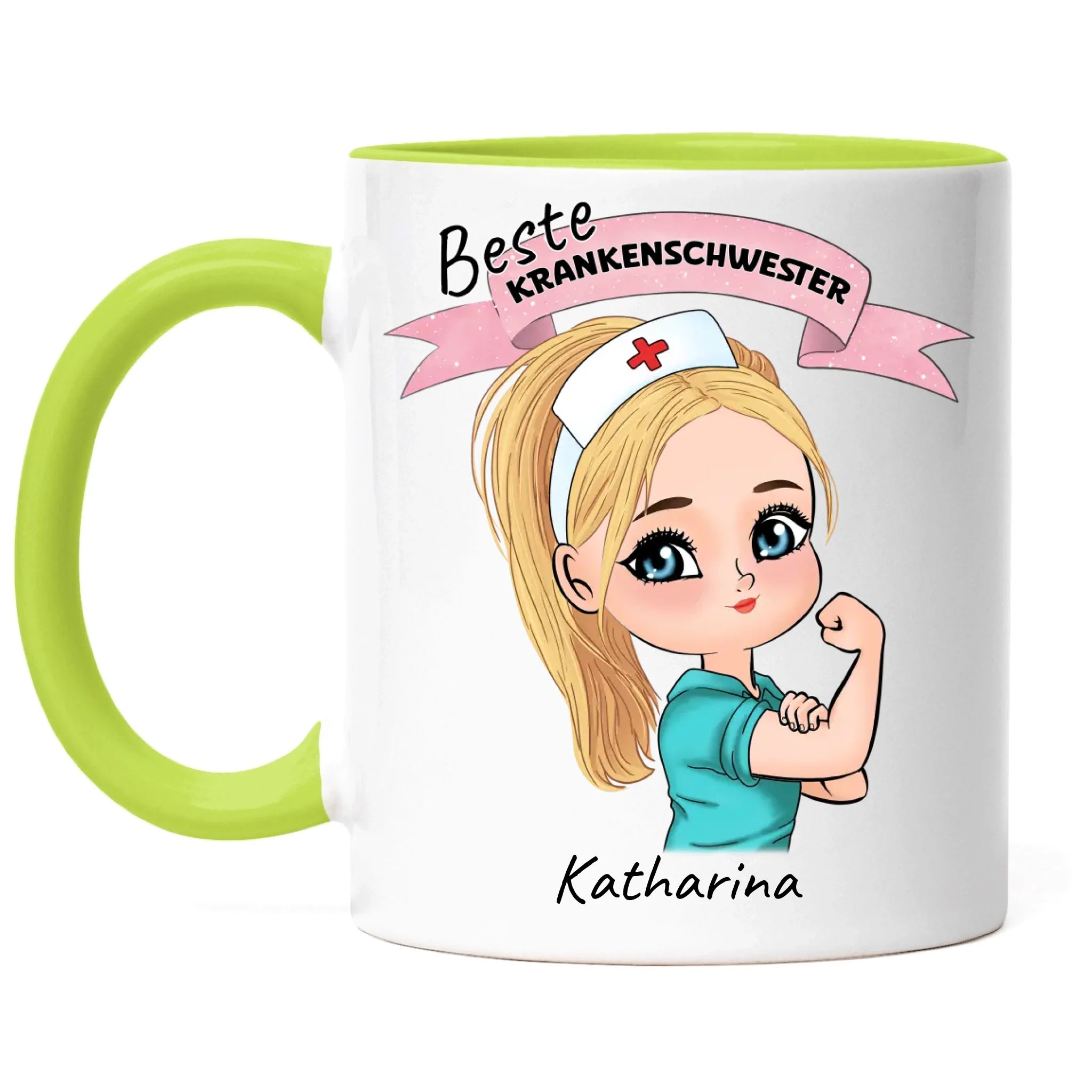 Tasse Krankenschwester Personalisiert Ärztin Pflegekraft Pflegerin Sanitäter Kollegin Freundin mit Name & Spruch Pflegefachfrau Geschenk