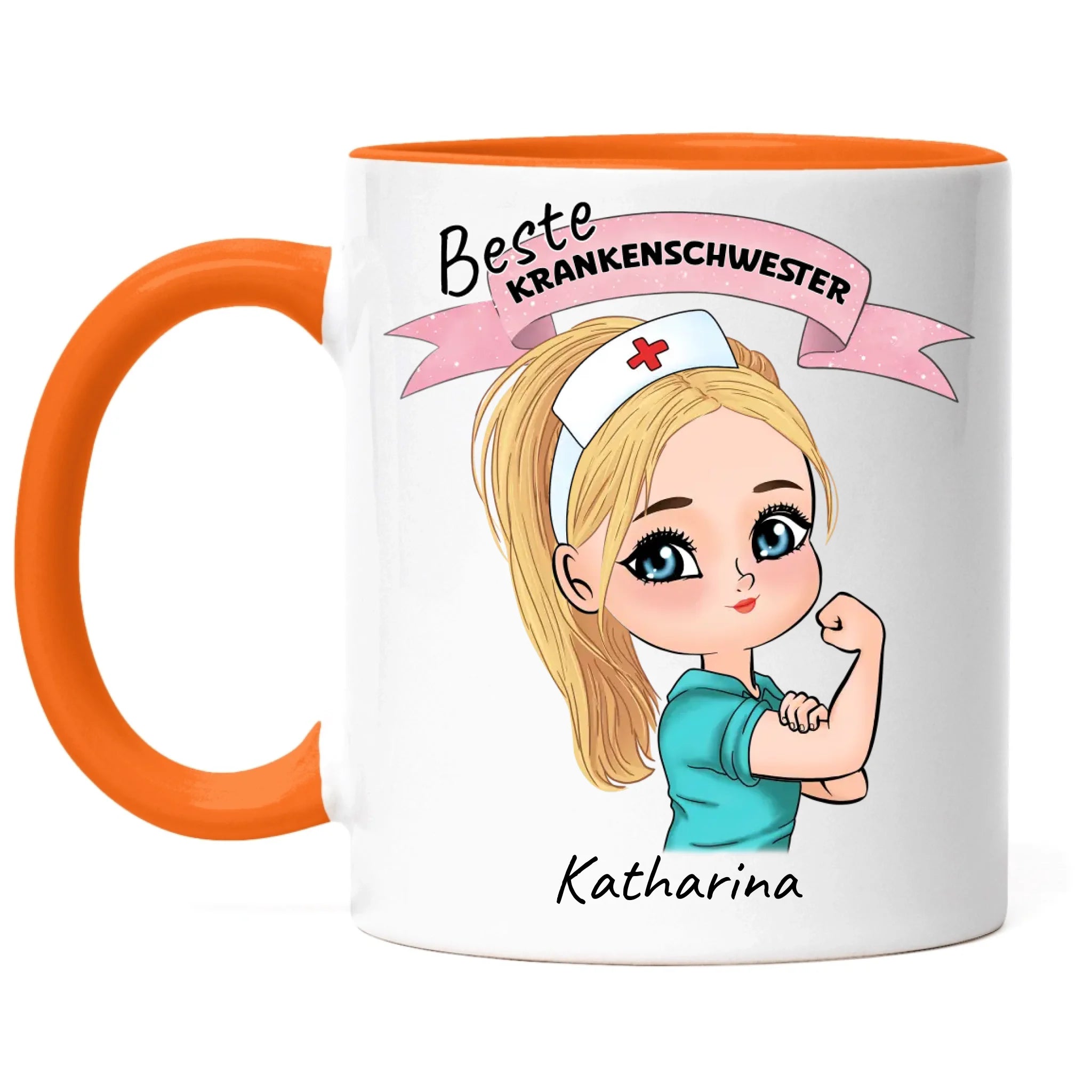 Tasse Krankenschwester Personalisiert Ärztin Pflegekraft Pflegerin Sanitäter Kollegin Freundin mit Name & Spruch Pflegefachfrau Geschenk