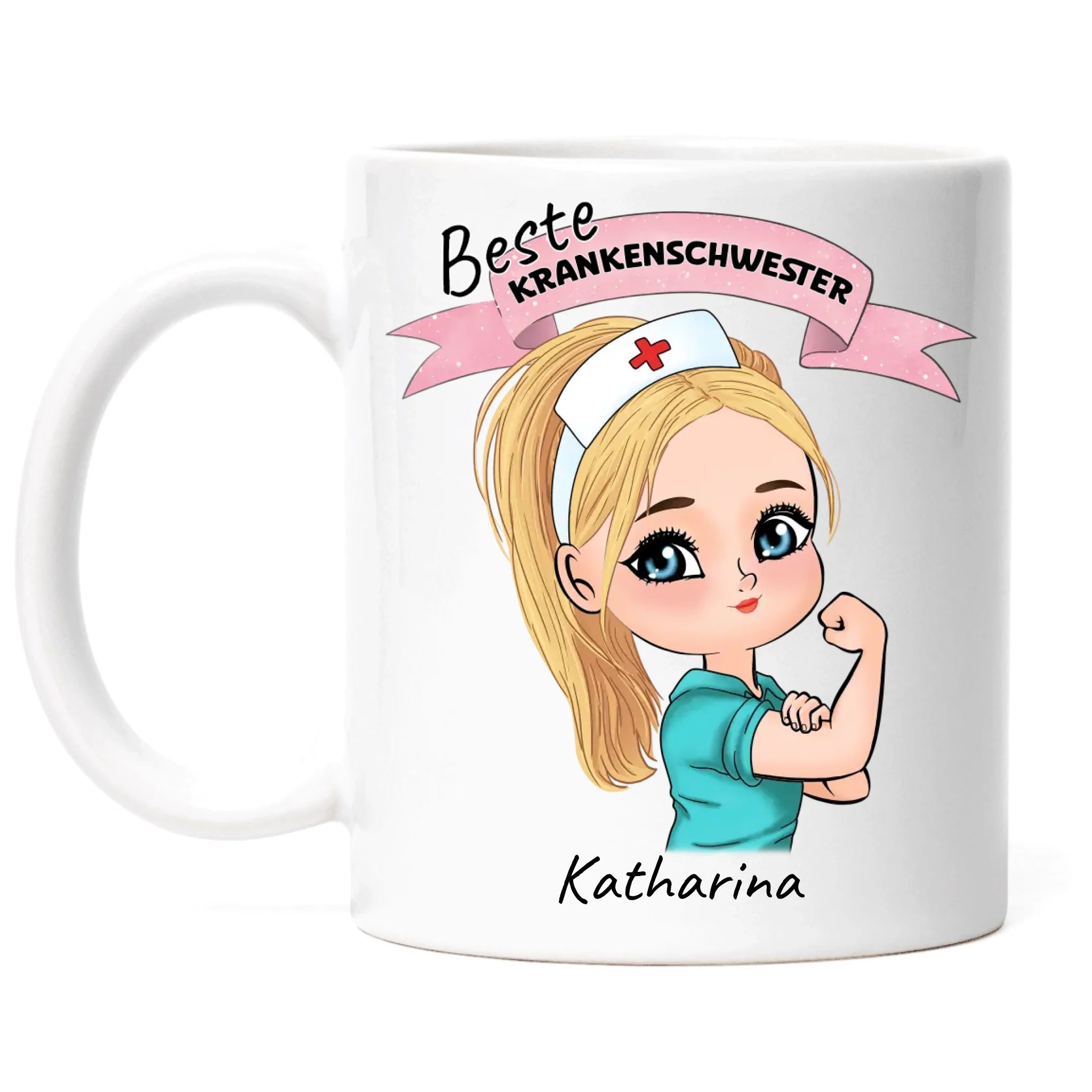 Tasse Krankenschwester Personalisiert Ärztin Pflegekraft Pflegerin Sanitäter Kollegin Freundin mit Name & Spruch Pflegefachfrau Geschenk