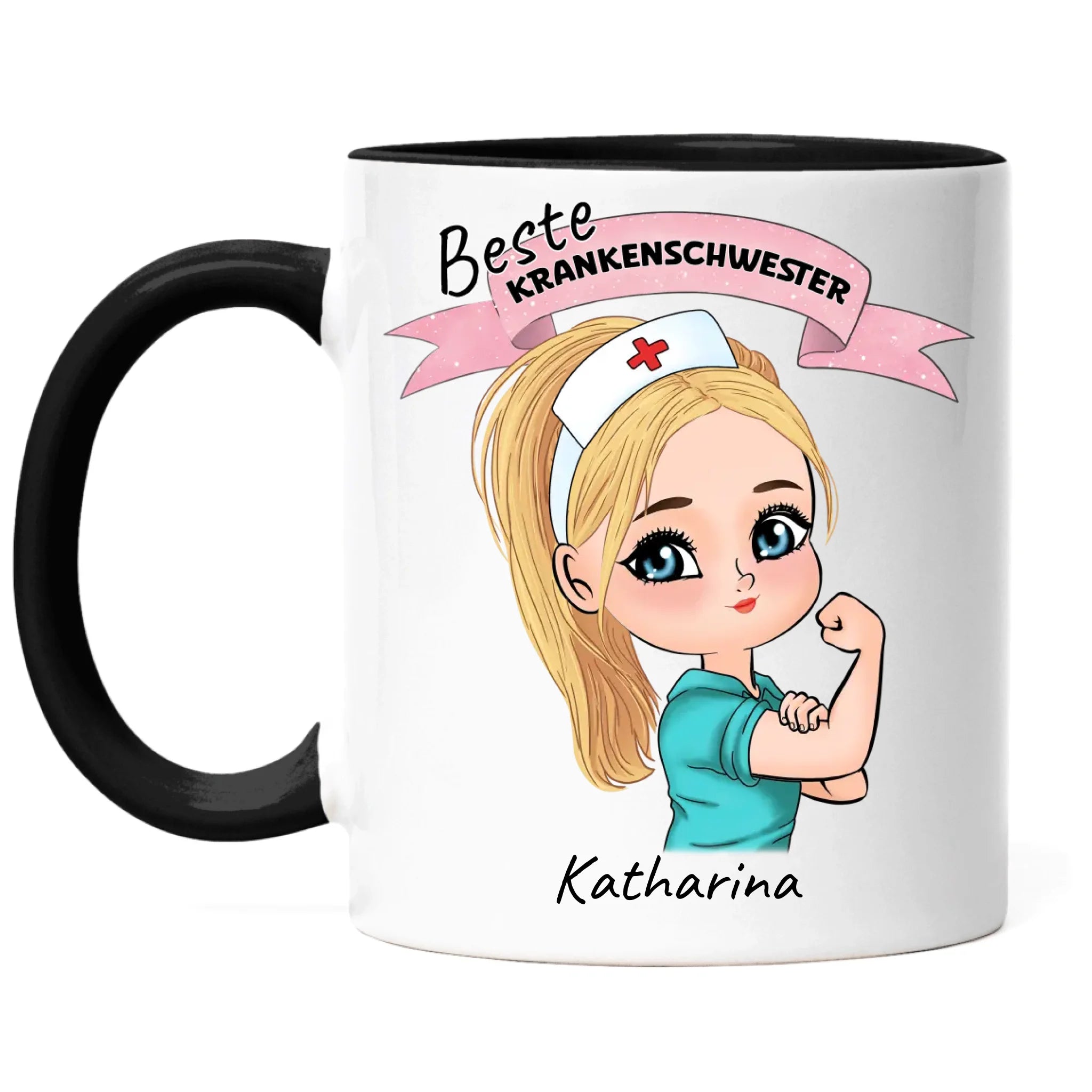 Tasse Krankenschwester Personalisiert Ärztin Pflegekraft Pflegerin Sanitäter Kollegin Freundin mit Name & Spruch Pflegefachfrau Geschenk