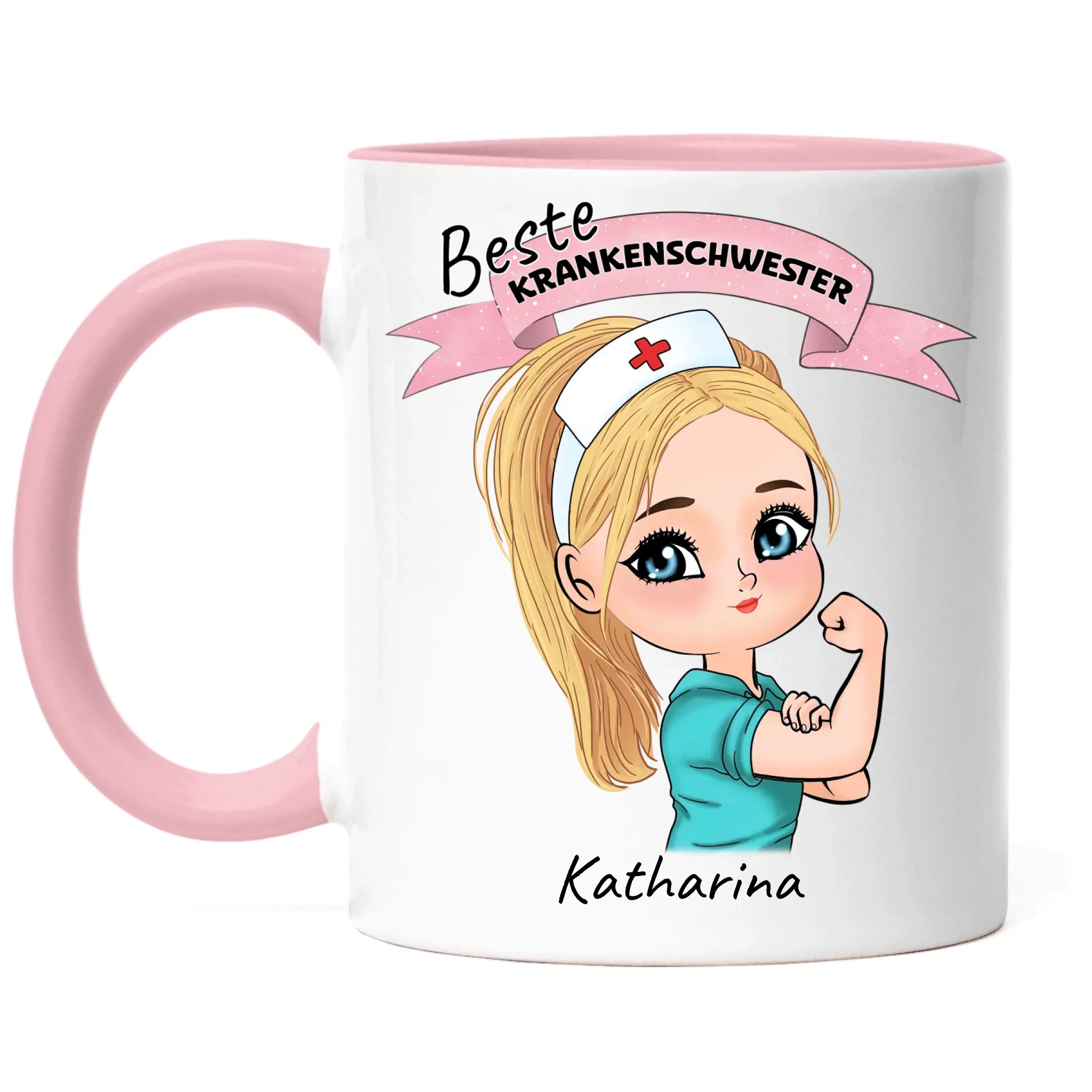 Tasse Krankenschwester Personalisiert Ärztin Pflegekraft Pflegerin Sanitäter Kollegin Freundin mit Name & Spruch Pflegefachfrau Geschenk