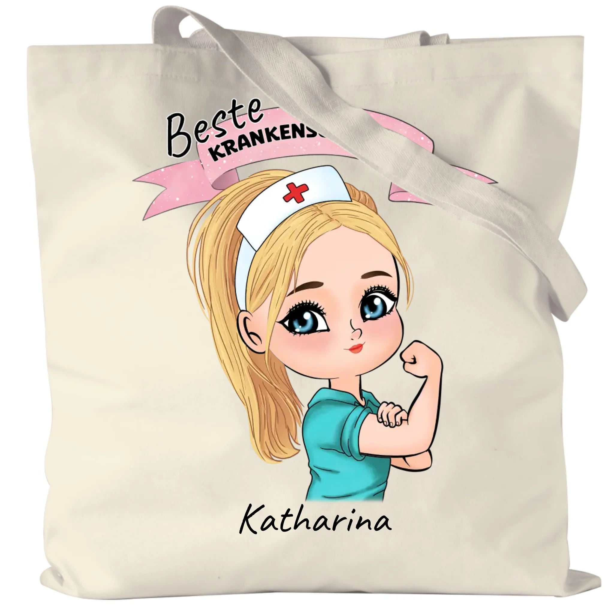 Jutebeutel Krankenschwester Personalisiert Ärztin Pflegekraft Pflegerin Sanitäter Kollegin Freundin mit Name & Spruch Pflegefachfrau Geschenk