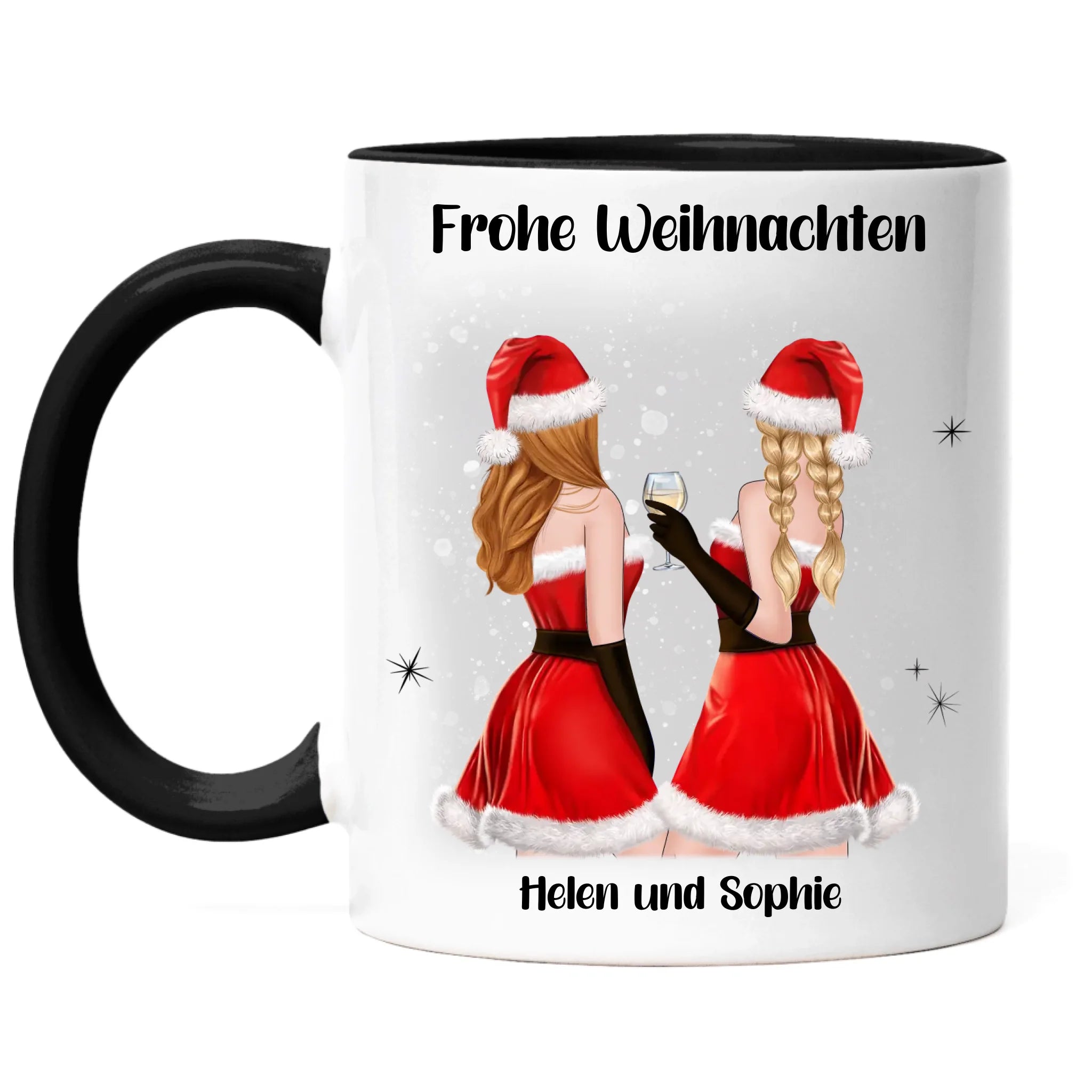 Tasse Beste Freundinnen Weihnachten Personalisiert Beste Freundin Weihnachts-Tasse mit Name Xmas Geschenk Freundinnengeschenk