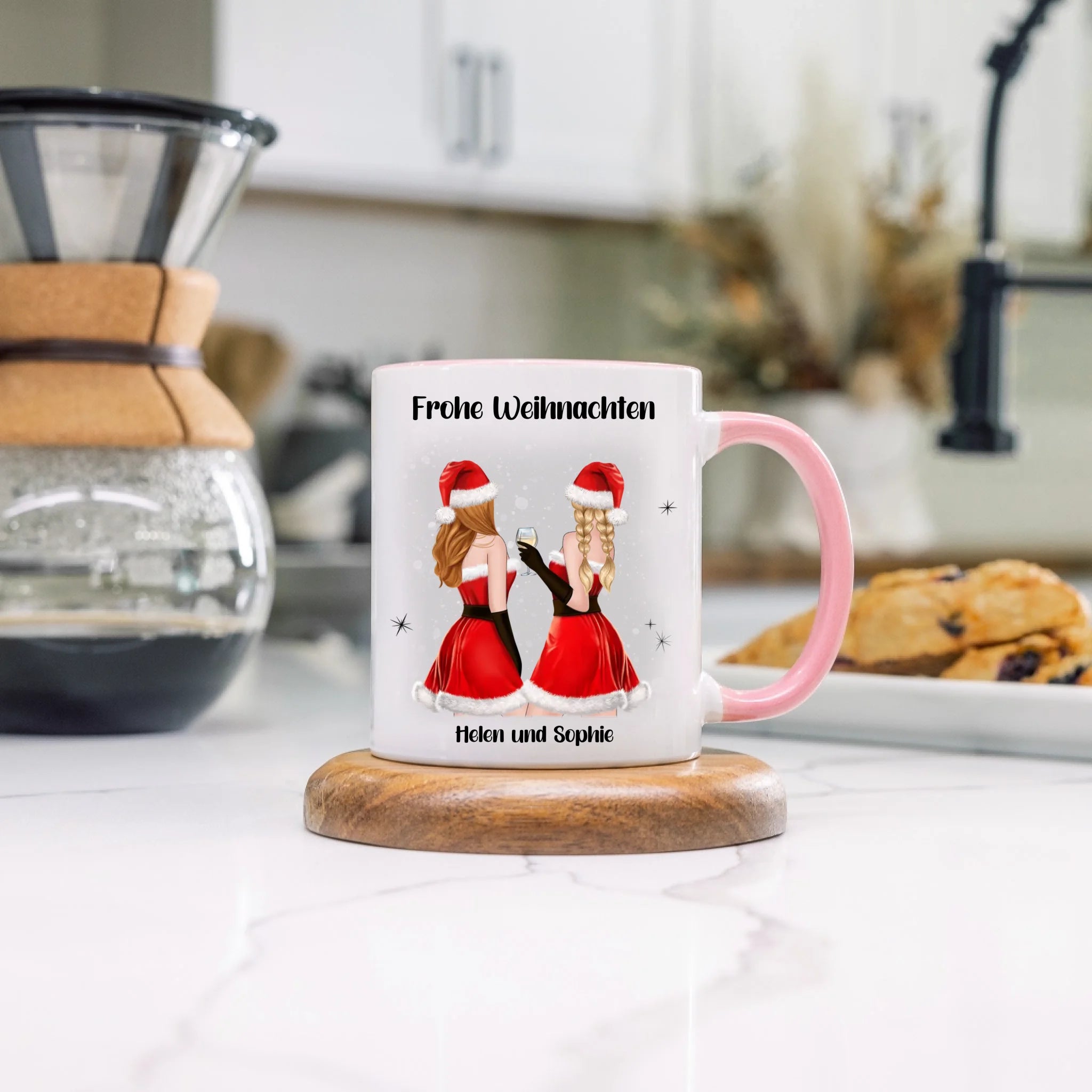 Tasse Beste Freundinnen Weihnachten Personalisiert Beste Freundin Weihnachts-Tasse mit Name Xmas Geschenk Freundinnengeschenk