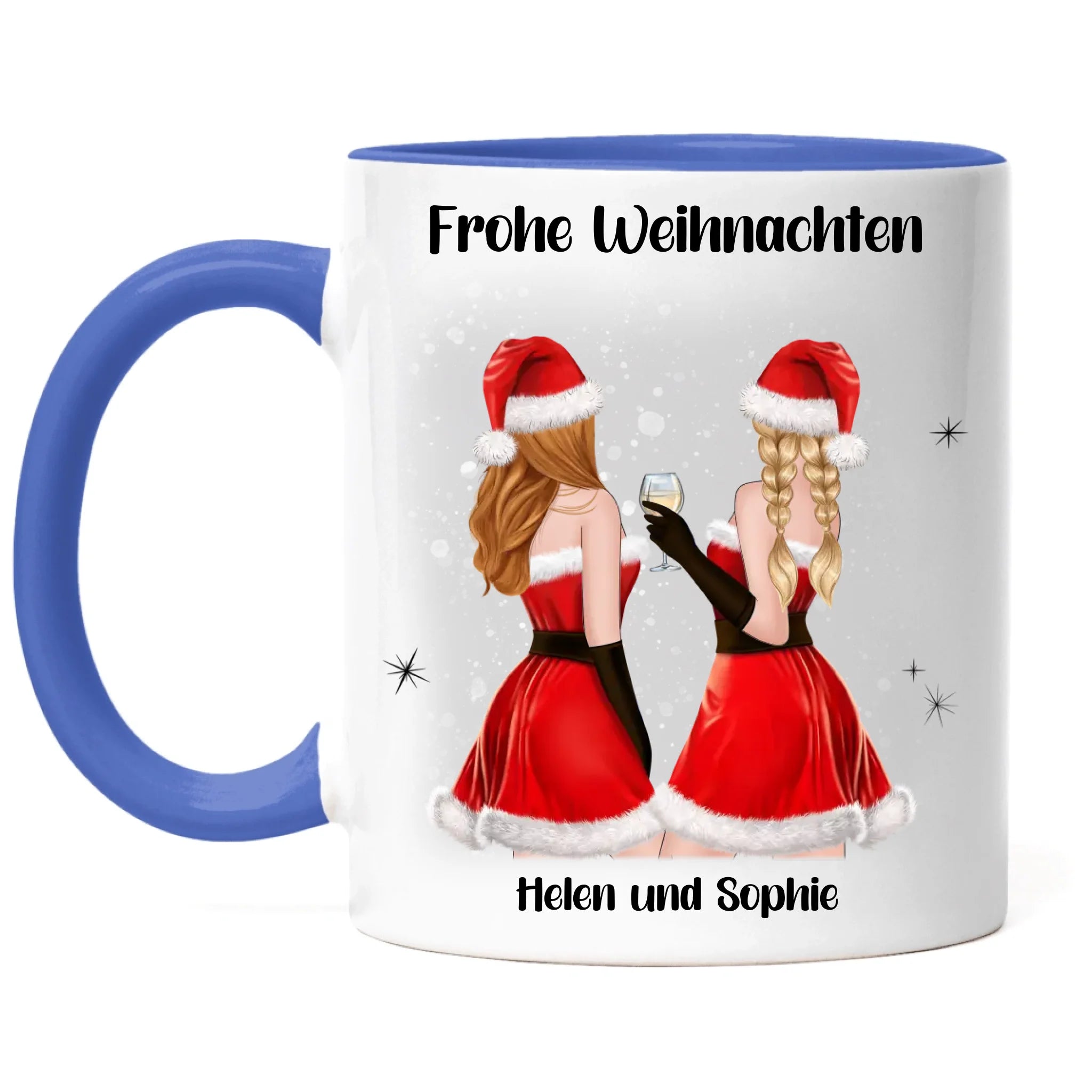 Tasse Beste Freundinnen Weihnachten Personalisiert Beste Freundin Weihnachts-Tasse mit Name Xmas Geschenk Freundinnengeschenk