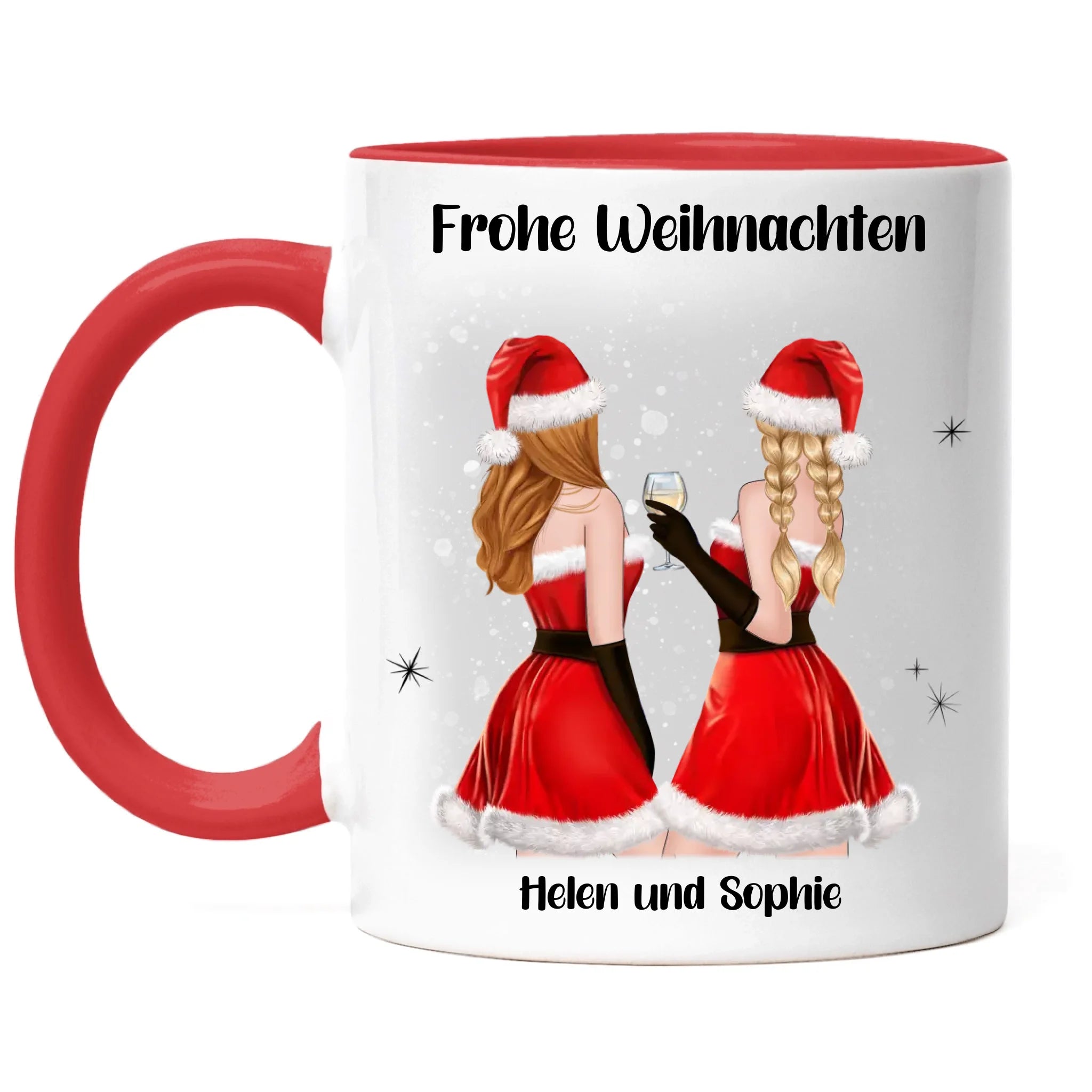 Tasse Beste Freundinnen Weihnachten Personalisiert Beste Freundin Weihnachts-Tasse mit Name Xmas Geschenk Freundinnengeschenk