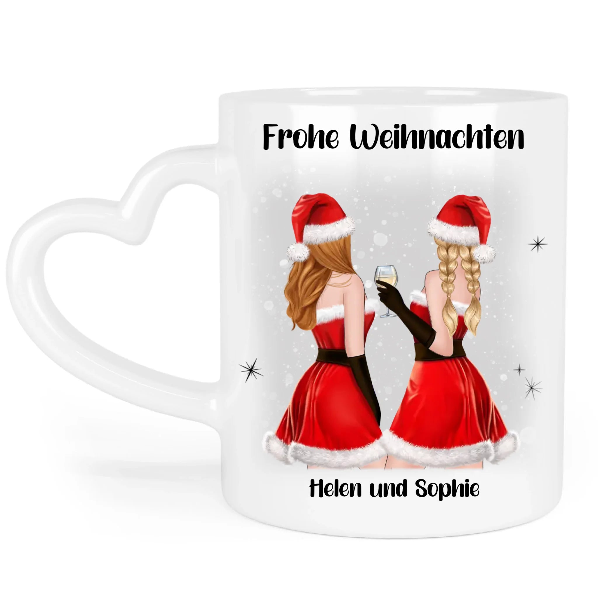 Tasse Beste Freundinnen Weihnachten Personalisiert Beste Freundin Weihnachts-Tasse mit Name Xmas Geschenk Freundinnengeschenk