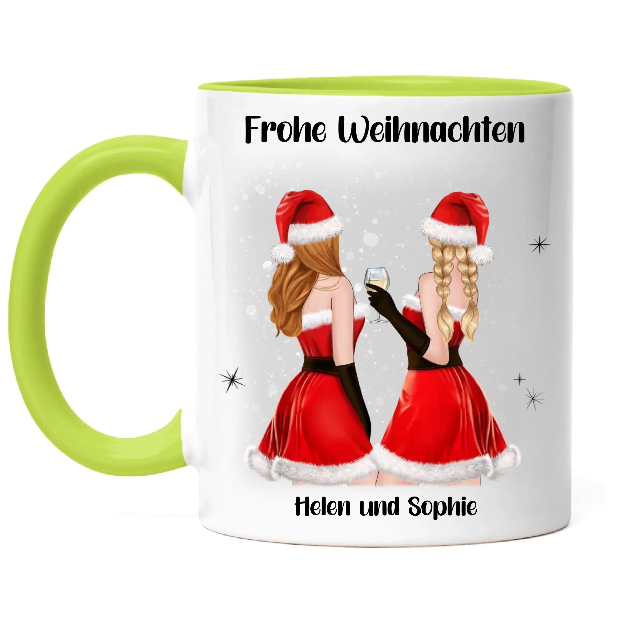 Tasse Beste Freundinnen Weihnachten Personalisiert Beste Freundin Weihnachts-Tasse mit Name Xmas Geschenk Freundinnengeschenk