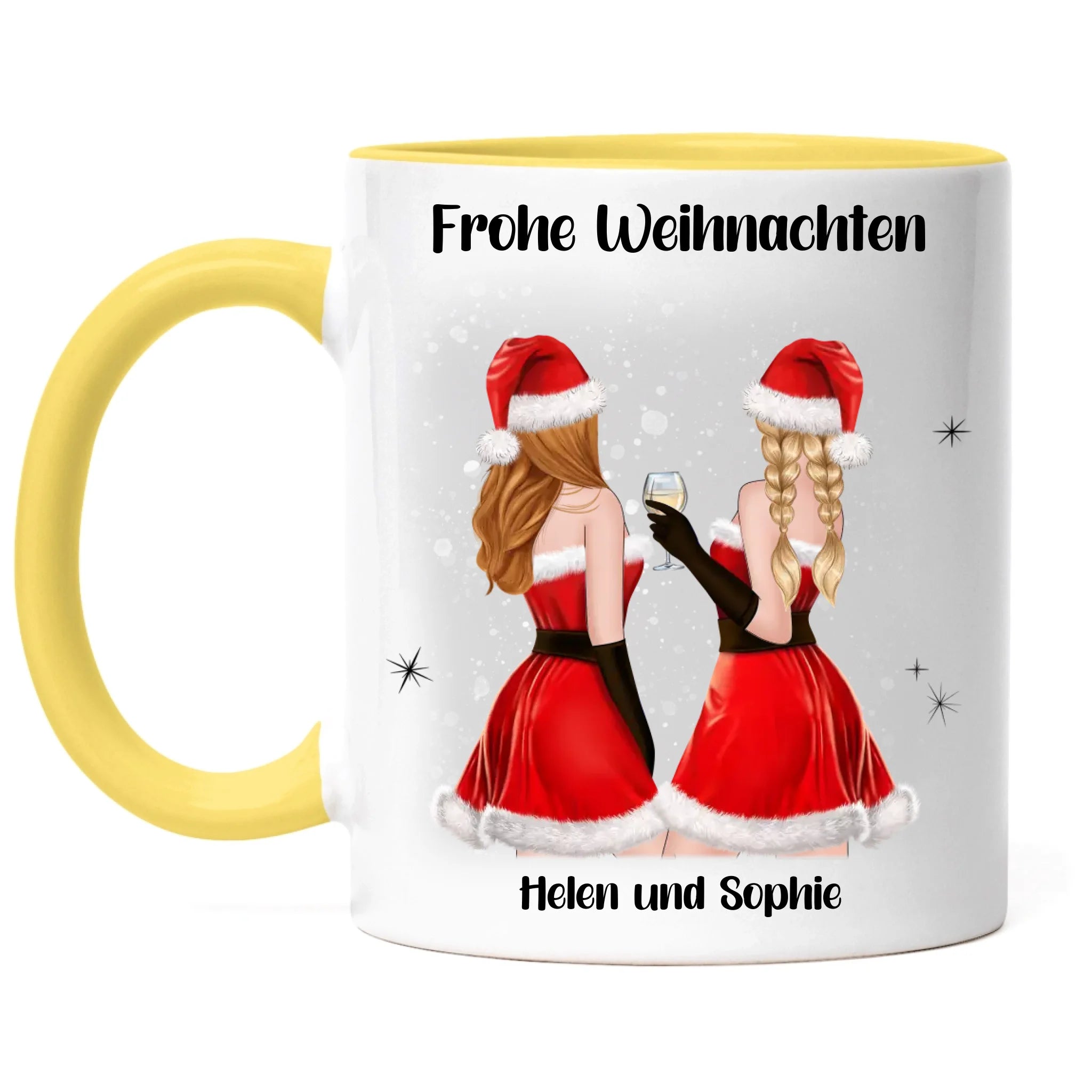 Tasse Beste Freundinnen Weihnachten Personalisiert Beste Freundin Weihnachts-Tasse mit Name Xmas Geschenk Freundinnengeschenk