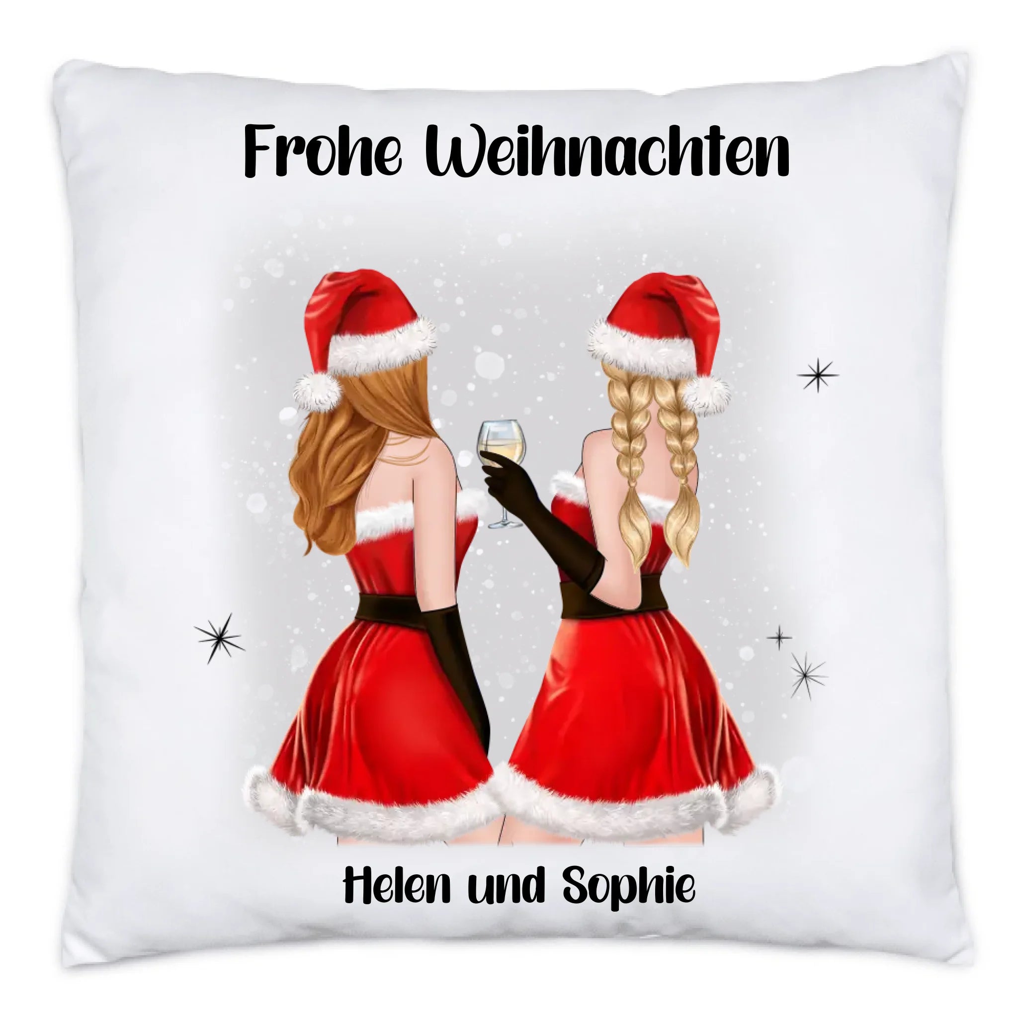 Kissen Beste Freundinnen Weihnachten Personalisiert Beste Freundin Weihnachtskissen mit Name Xmas Geschenk Freundinnengeschenk - Kissen inkl. Füllung