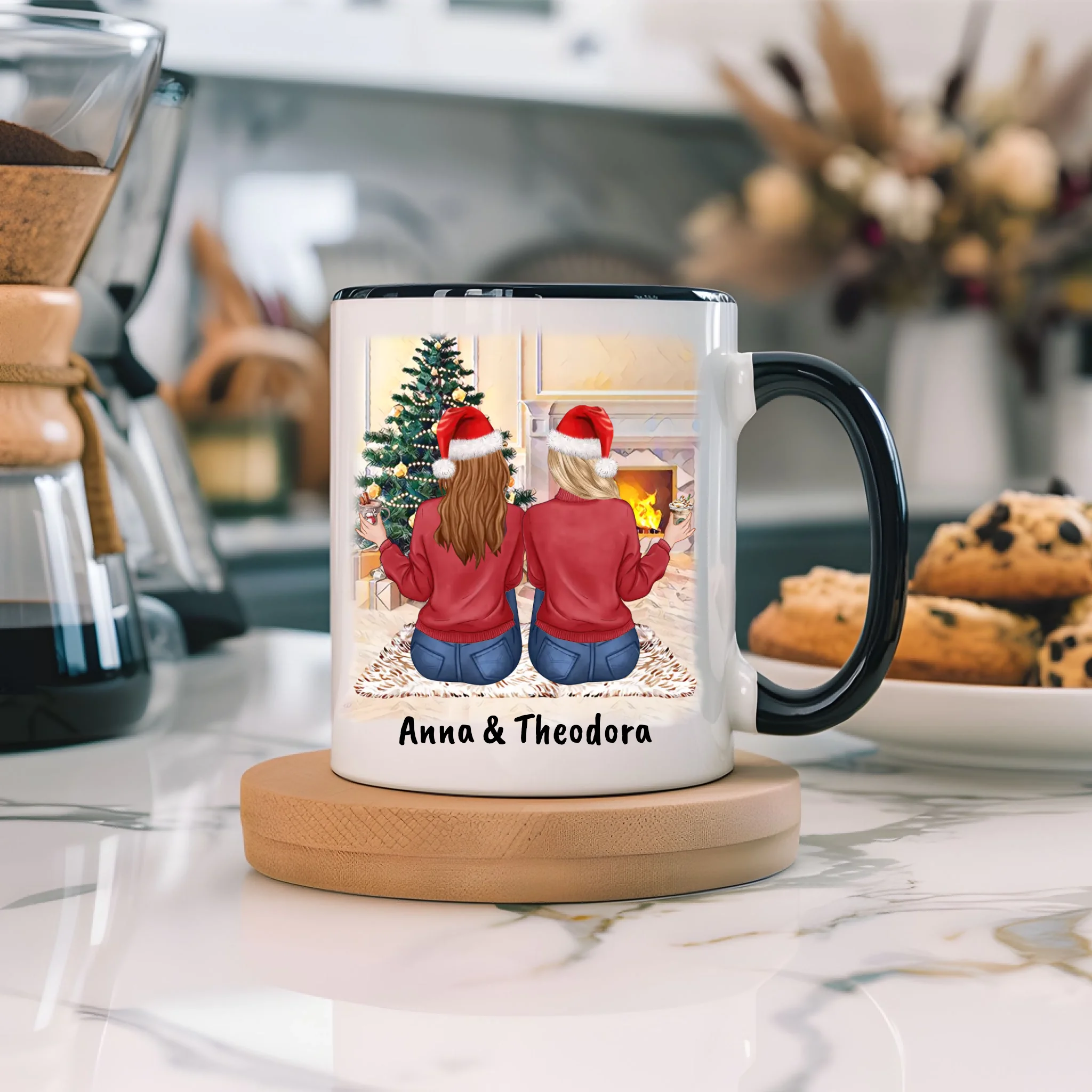 Tasse Beste Freundinnen Personalisiert Weihnachten Beste Freundin Weihnachtstasse mit Name Xmas Geschenk Freundinnengeschenk