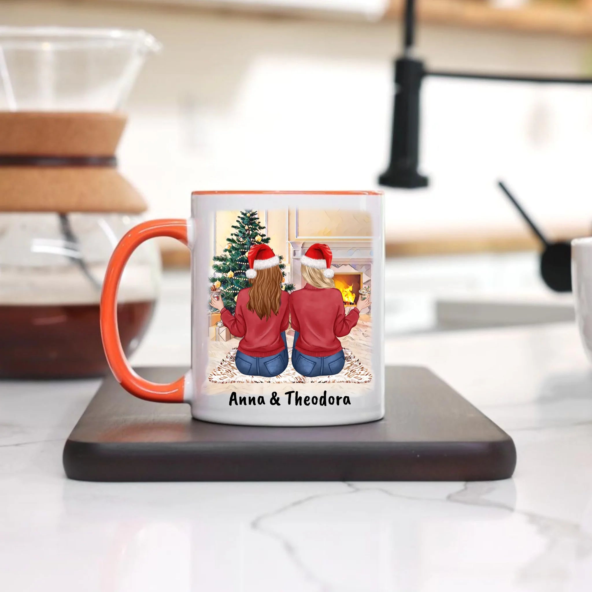 Tasse Beste Freundinnen Personalisiert Weihnachten Beste Freundin Weihnachtstasse mit Name Xmas Geschenk Freundinnengeschenk