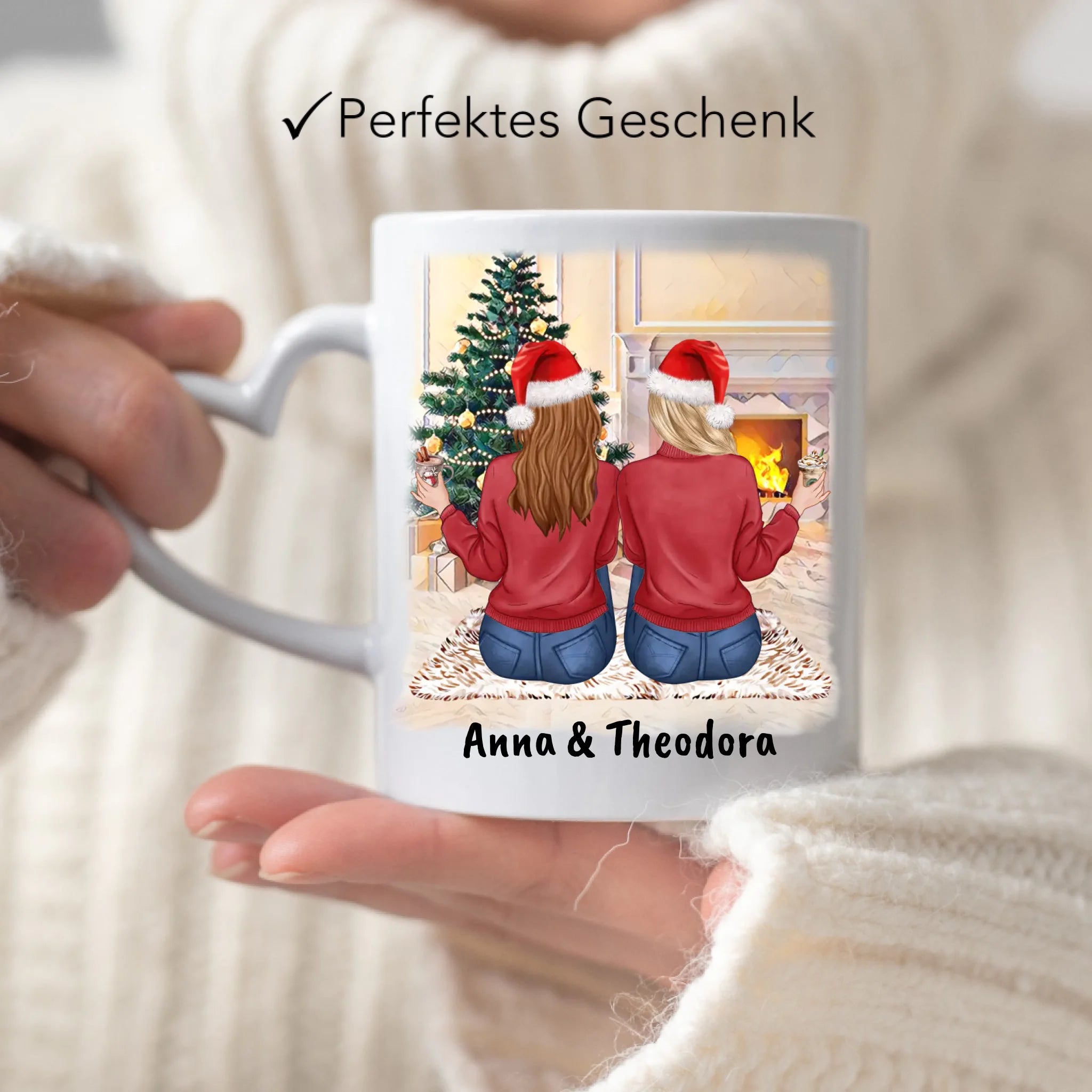 Tasse Beste Freundinnen Personalisiert Weihnachten Beste Freundin Weihnachtstasse mit Name Xmas Geschenk Freundinnengeschenk