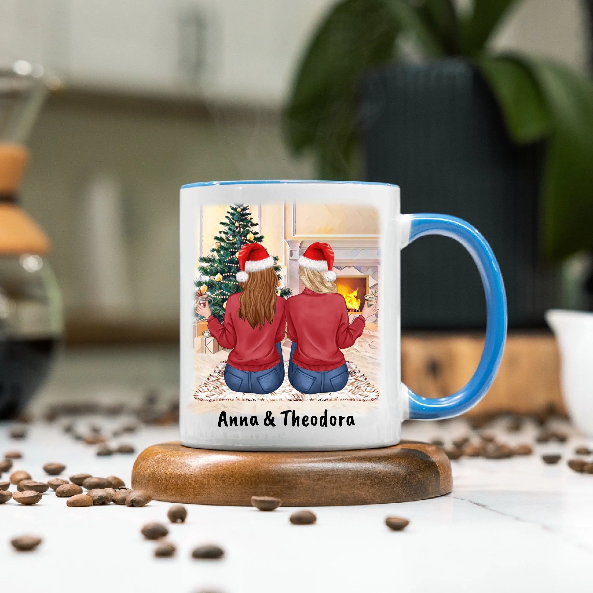 Tasse Beste Freundinnen Personalisiert Weihnachten Beste Freundin Weihnachtstasse mit Name Xmas Geschenk Freundinnengeschenk