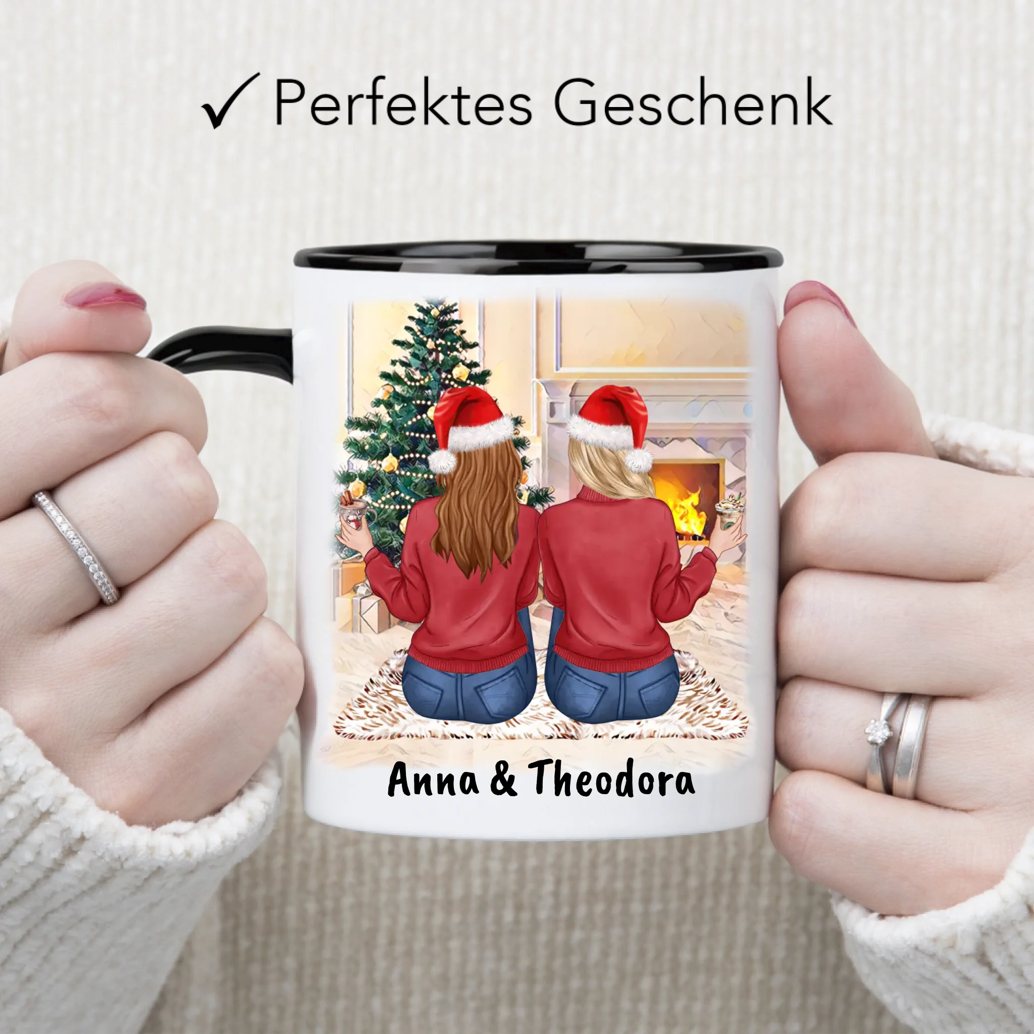Tasse Beste Freundinnen Personalisiert Weihnachten Beste Freundin Weihnachtstasse mit Name Xmas Geschenk Freundinnengeschenk