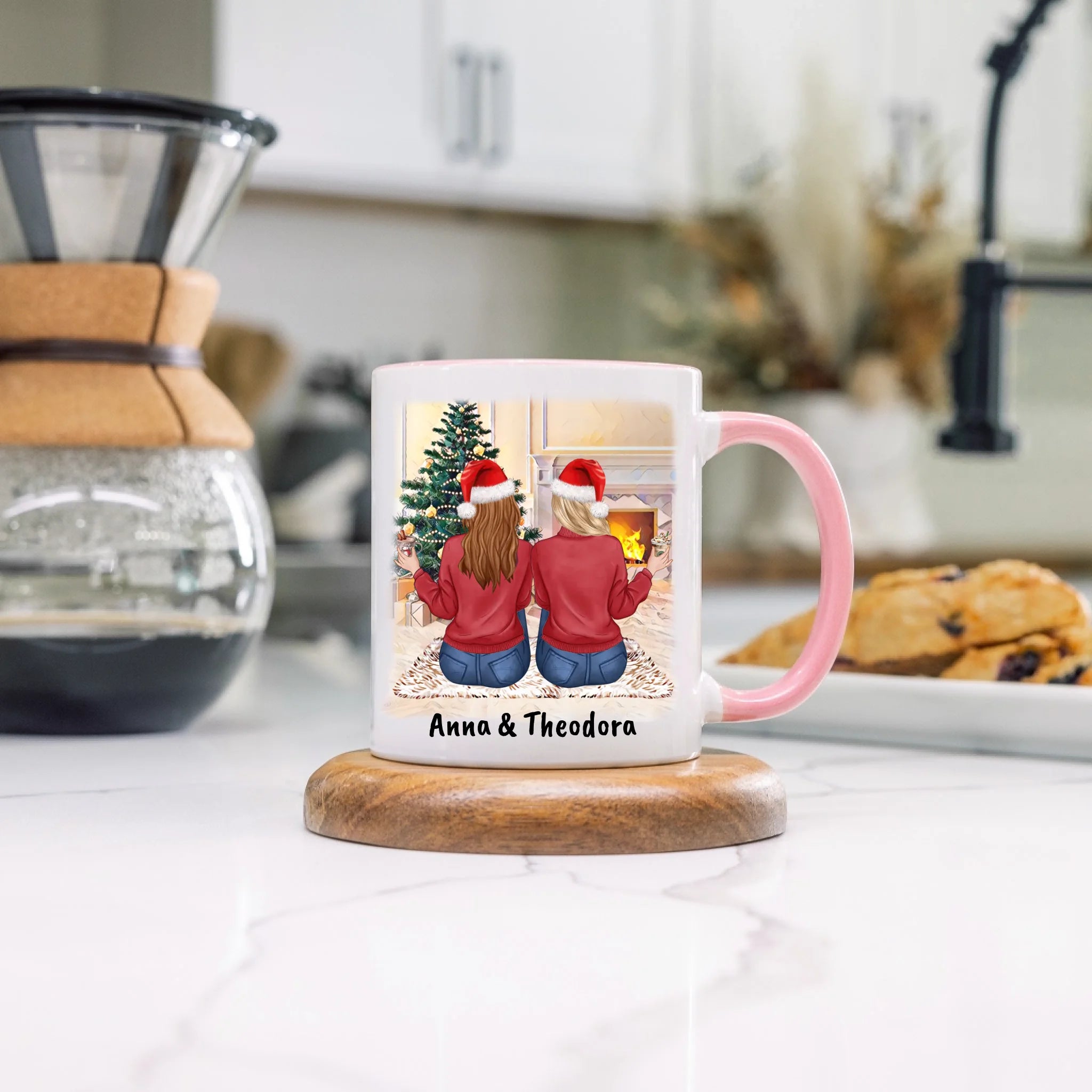 Tasse Beste Freundinnen Personalisiert Weihnachten Beste Freundin Weihnachtstasse mit Name Xmas Geschenk Freundinnengeschenk