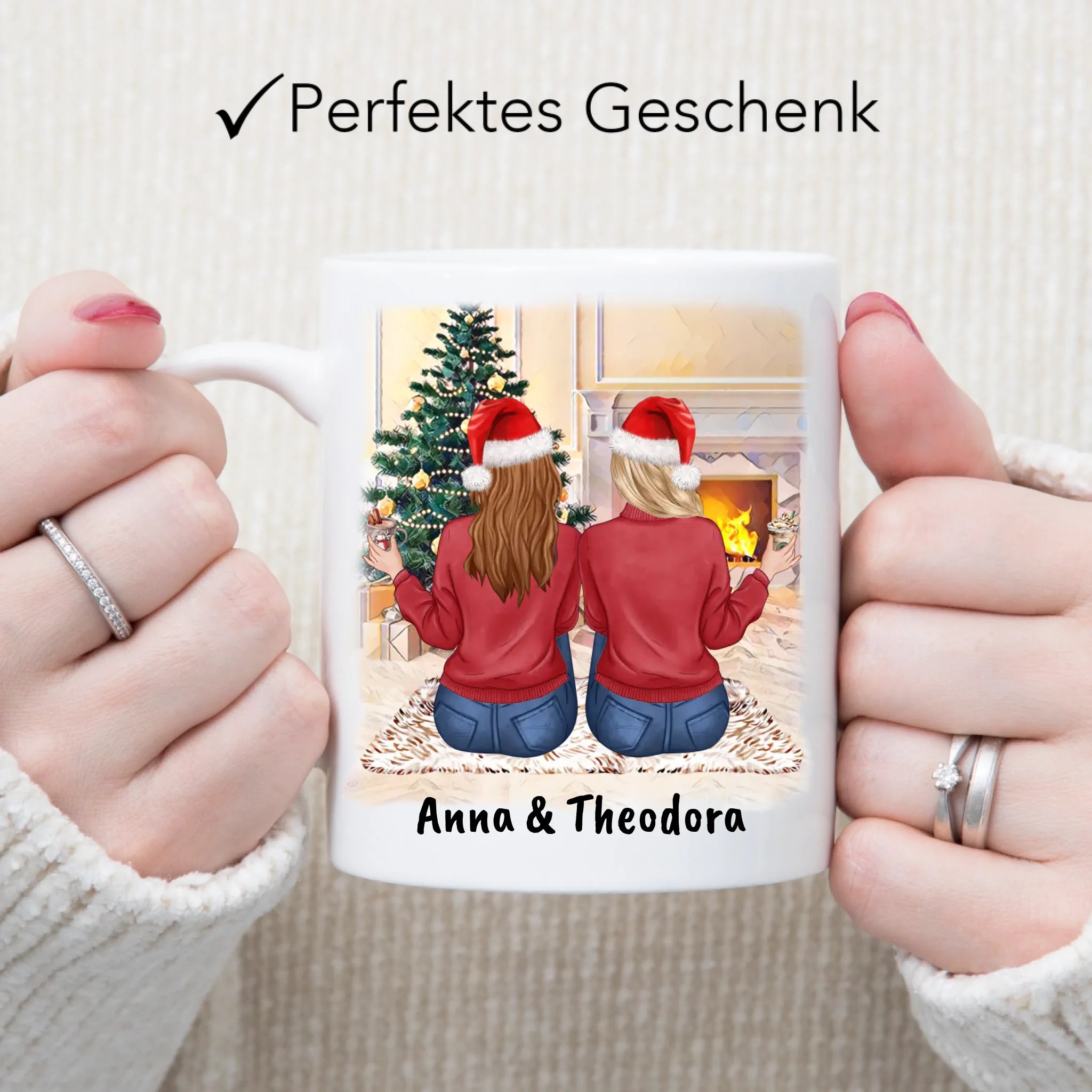 Tasse Beste Freundinnen Personalisiert Weihnachten Beste Freundin Weihnachtstasse mit Name Xmas Geschenk Freundinnengeschenk