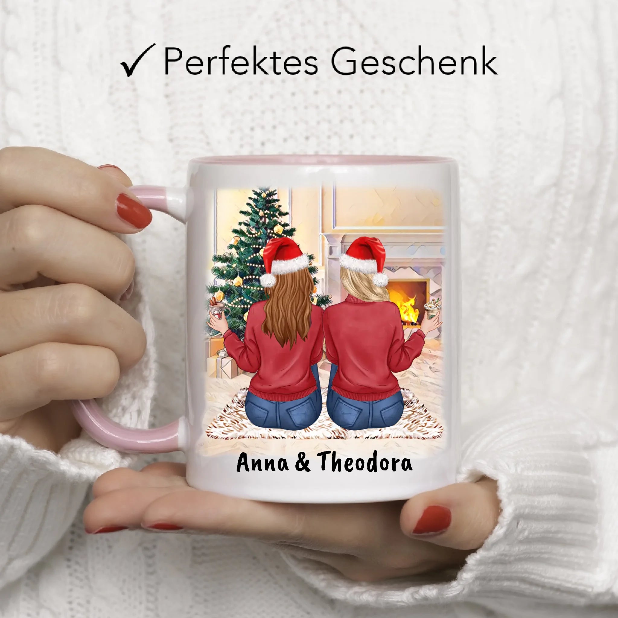 Tasse Beste Freundinnen Personalisiert Weihnachten Beste Freundin Weihnachtstasse mit Name Xmas Geschenk Freundinnengeschenk