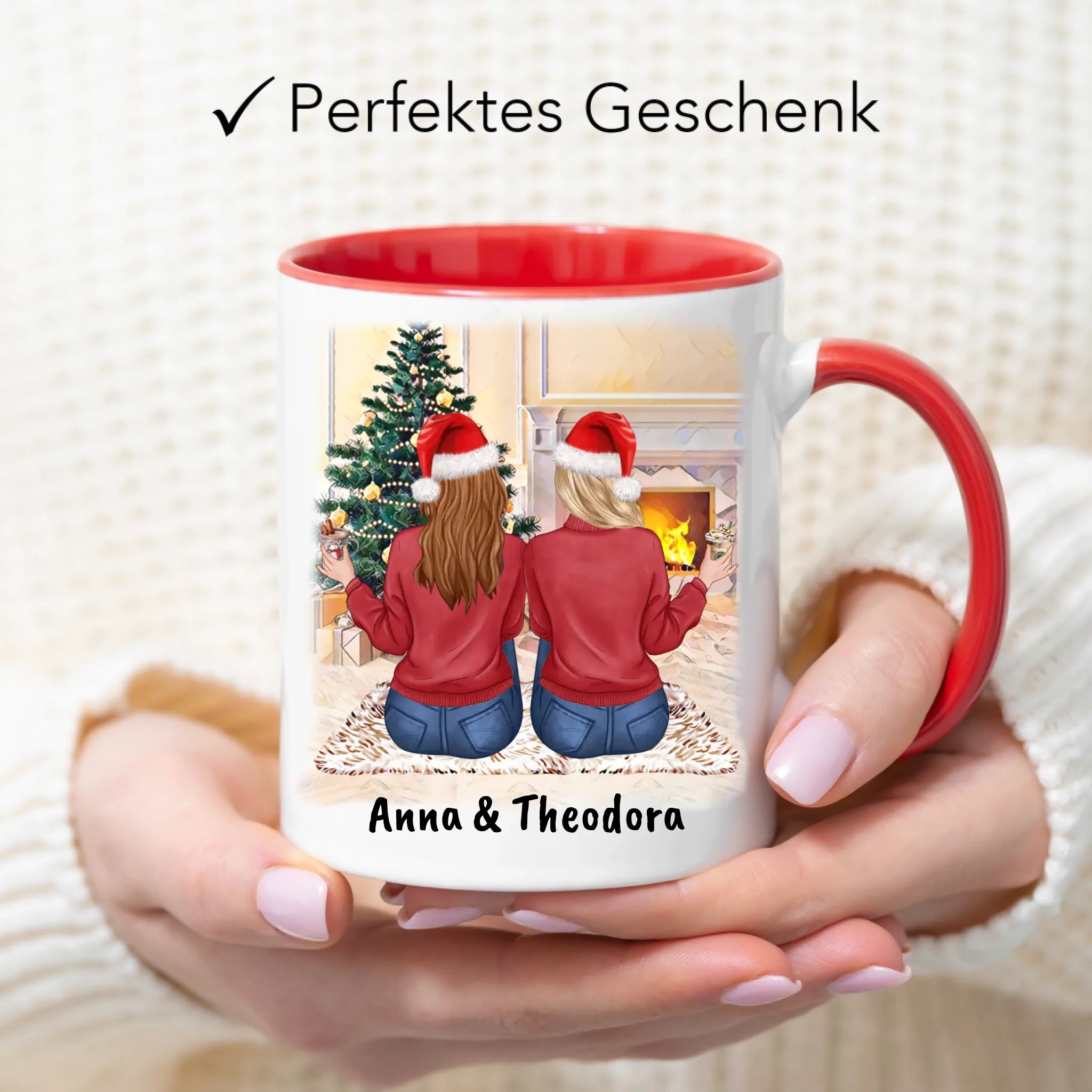 Tasse Beste Freundinnen Personalisiert Weihnachten Beste Freundin Weihnachtstasse mit Name Xmas Geschenk Freundinnengeschenk