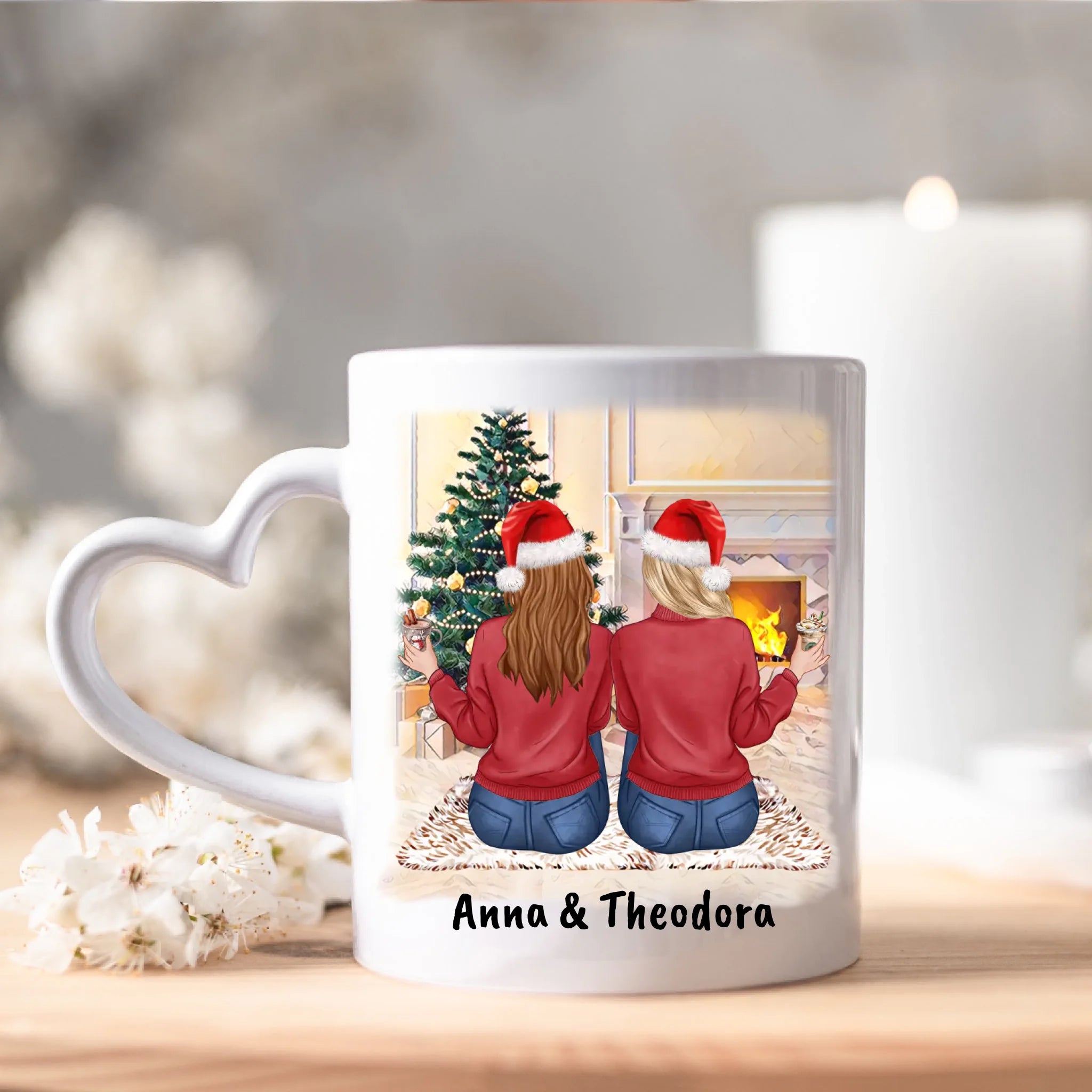 Tasse Beste Freundinnen Personalisiert Weihnachten Beste Freundin Weihnachtstasse mit Name Xmas Geschenk Freundinnengeschenk
