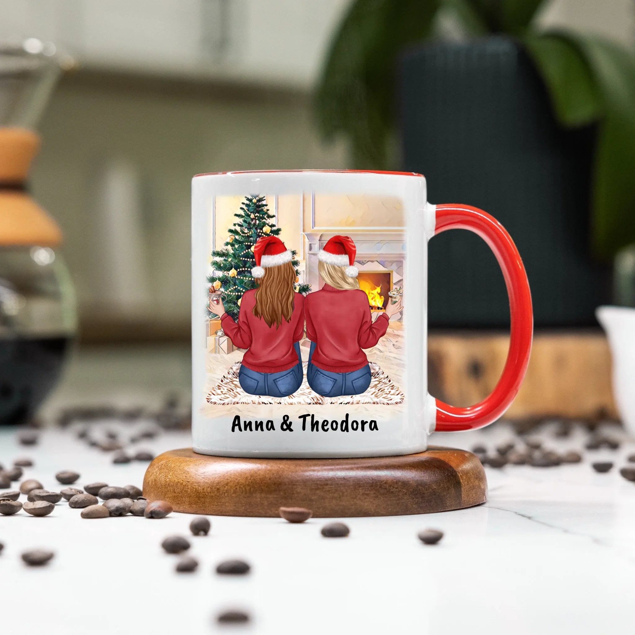 Tasse Beste Freundinnen Personalisiert Weihnachten Beste Freundin Weihnachtstasse mit Name Xmas Geschenk Freundinnengeschenk