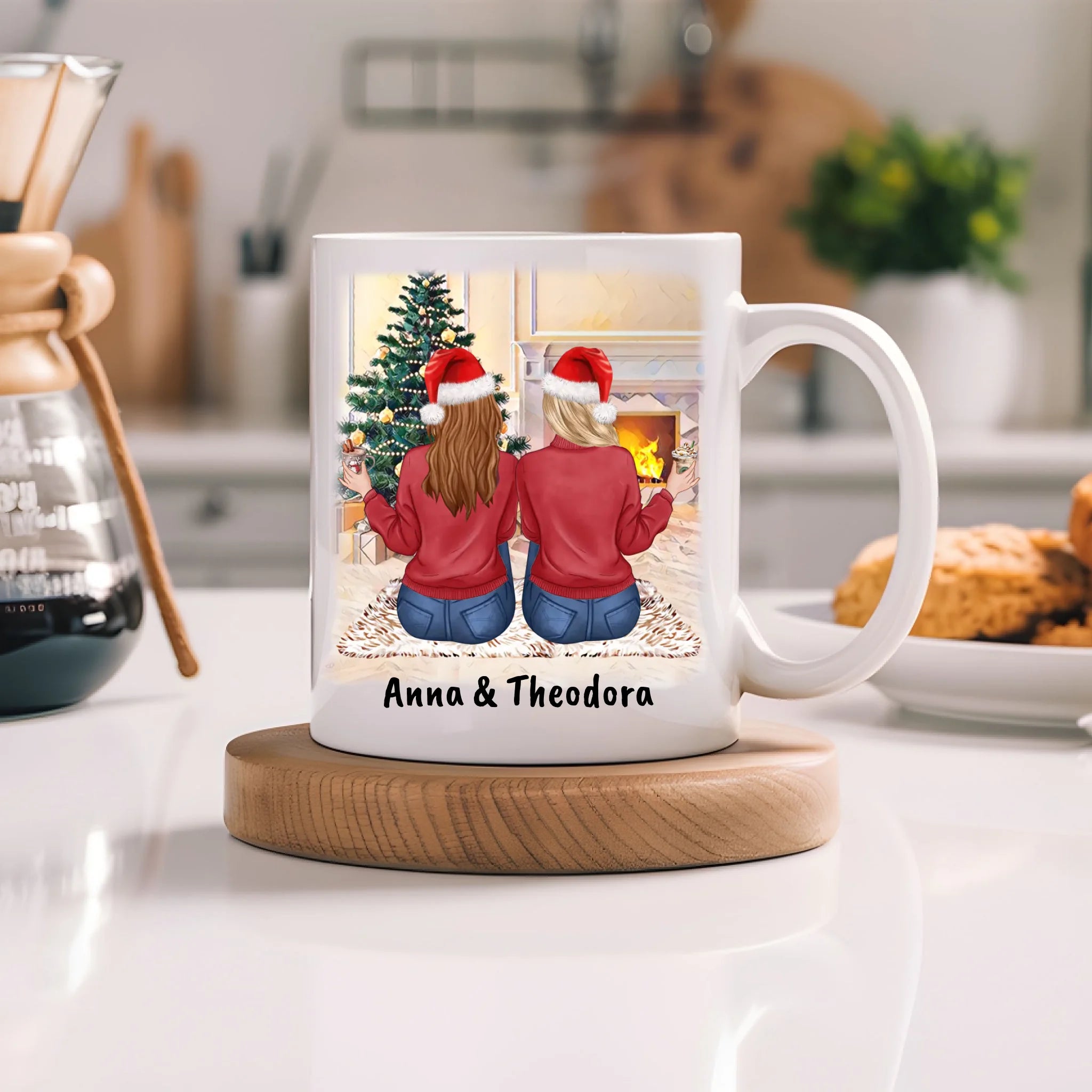 Tasse Beste Freundinnen Personalisiert Weihnachten Beste Freundin Weihnachtstasse mit Name Xmas Geschenk Freundinnengeschenk