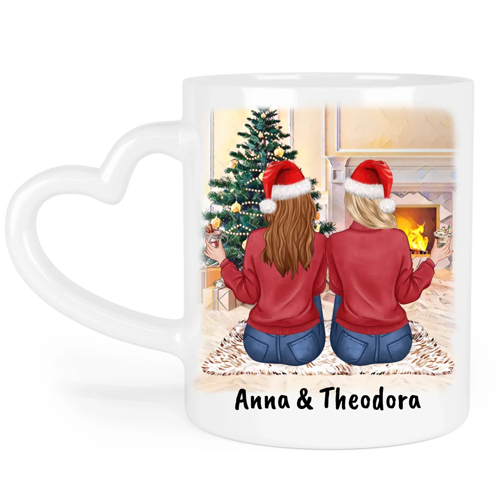 Tasse Beste Freundinnen Personalisiert Weihnachten Beste Freundin Weihnachtstasse mit Name Xmas Geschenk Freundinnengeschenk