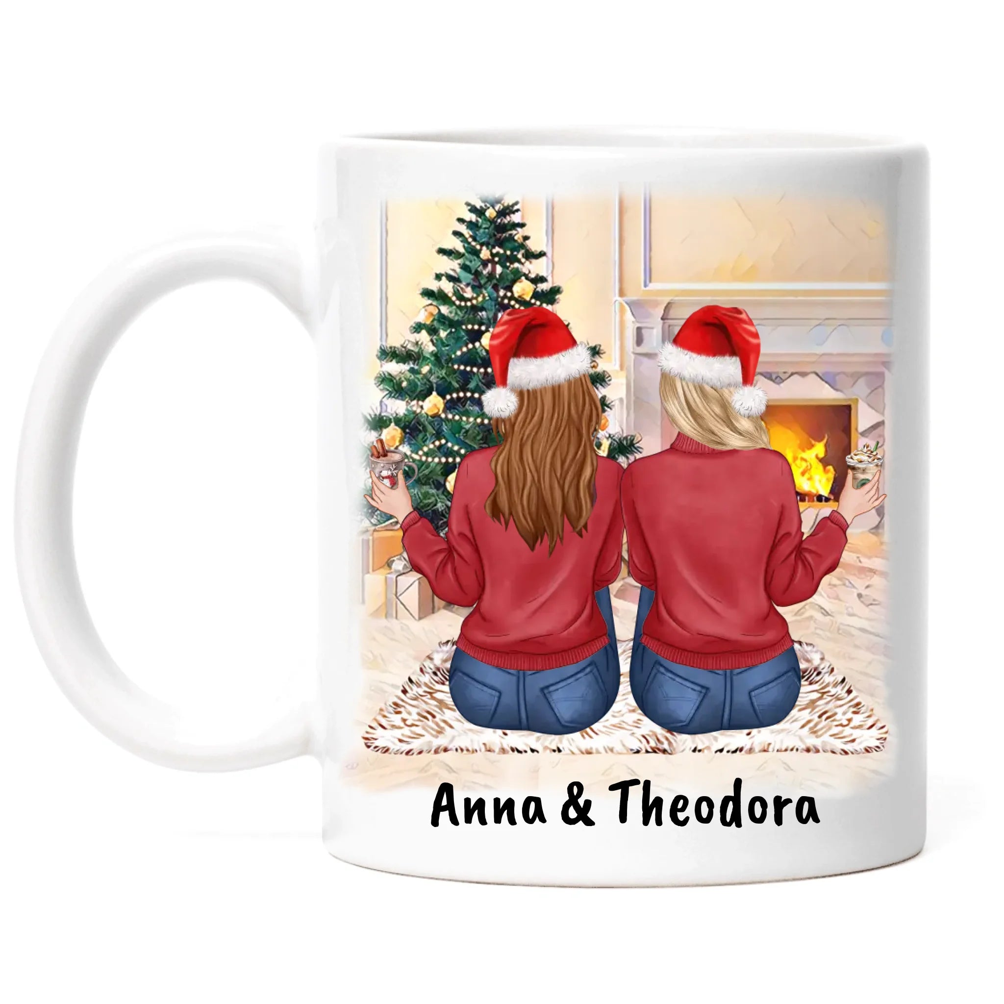 Tasse Beste Freundinnen Personalisiert Weihnachten Beste Freundin Weihnachtstasse mit Name Xmas Geschenk Freundinnengeschenk