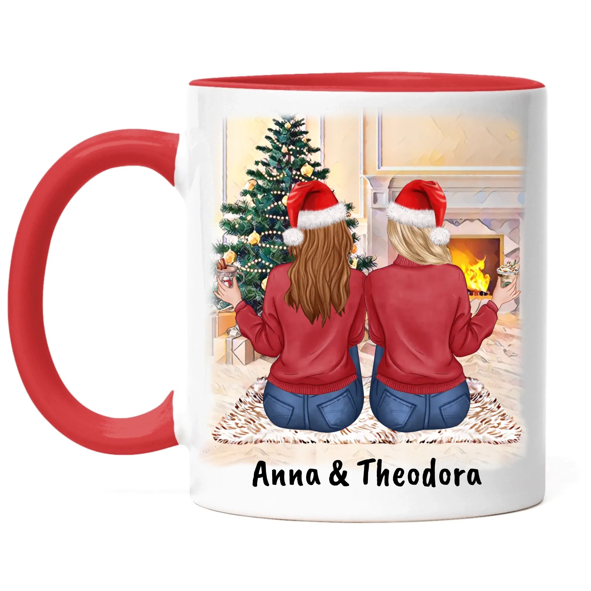 Tasse Beste Freundinnen Personalisiert Weihnachten Beste Freundin Weihnachtstasse mit Name Xmas Geschenk Freundinnengeschenk
