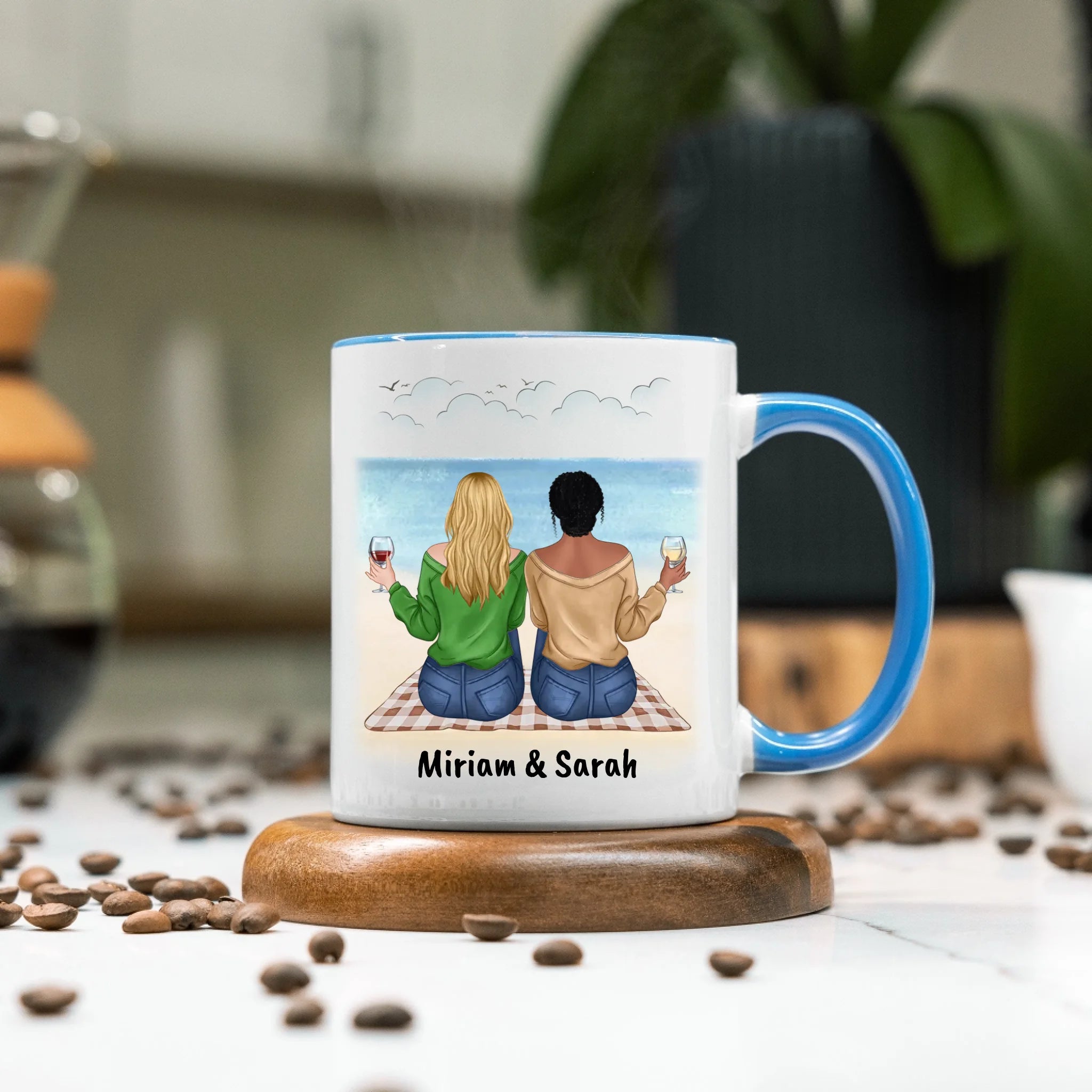 Tasse Beste Freundin Freundschaftstasse personalisiertes Geschenk Best Friends BFF Schwester mit Namen Weihnachten Geburtstag