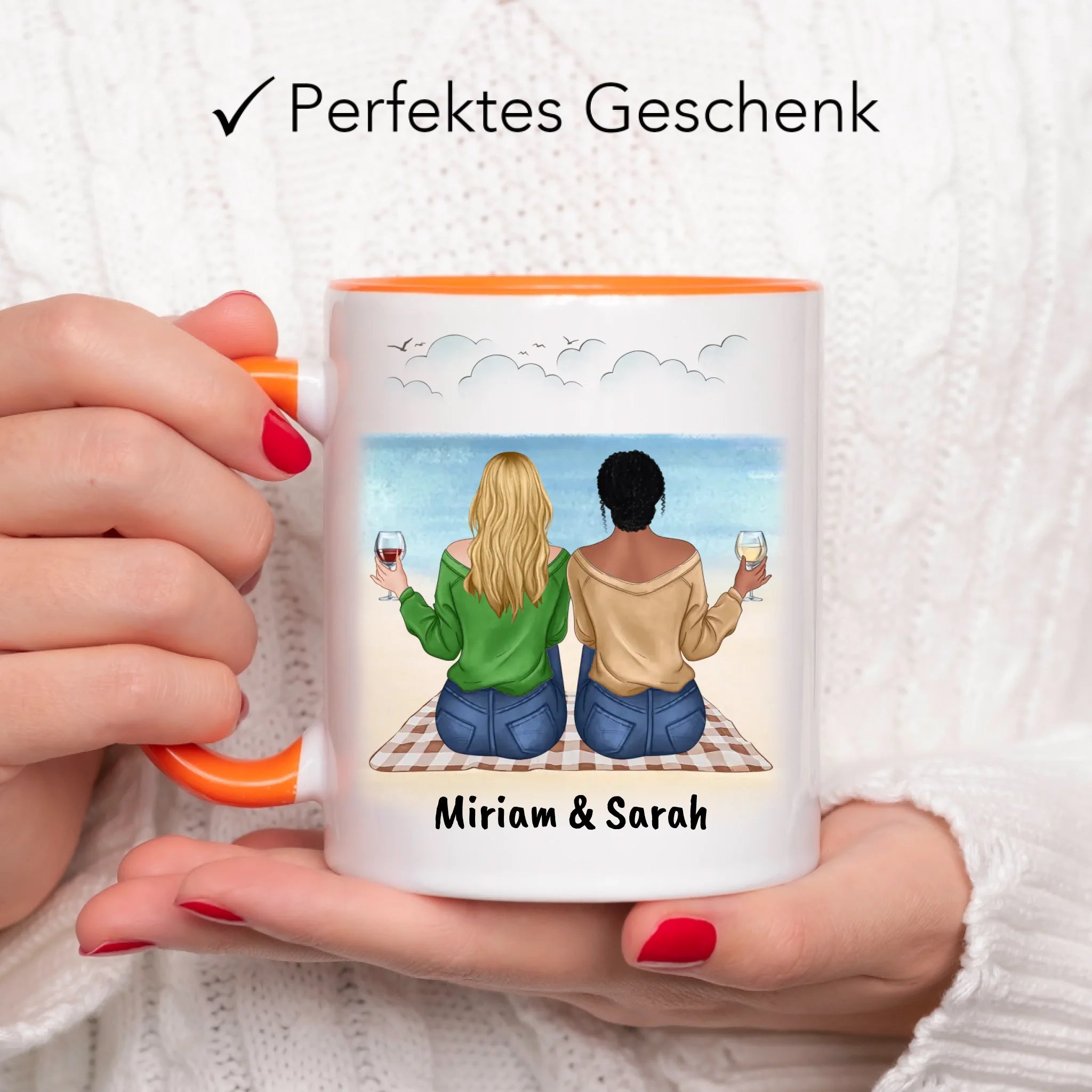 Tasse Beste Freundin Freundschaftstasse personalisiertes Geschenk Best Friends BFF Schwester mit Namen Weihnachten Geburtstag