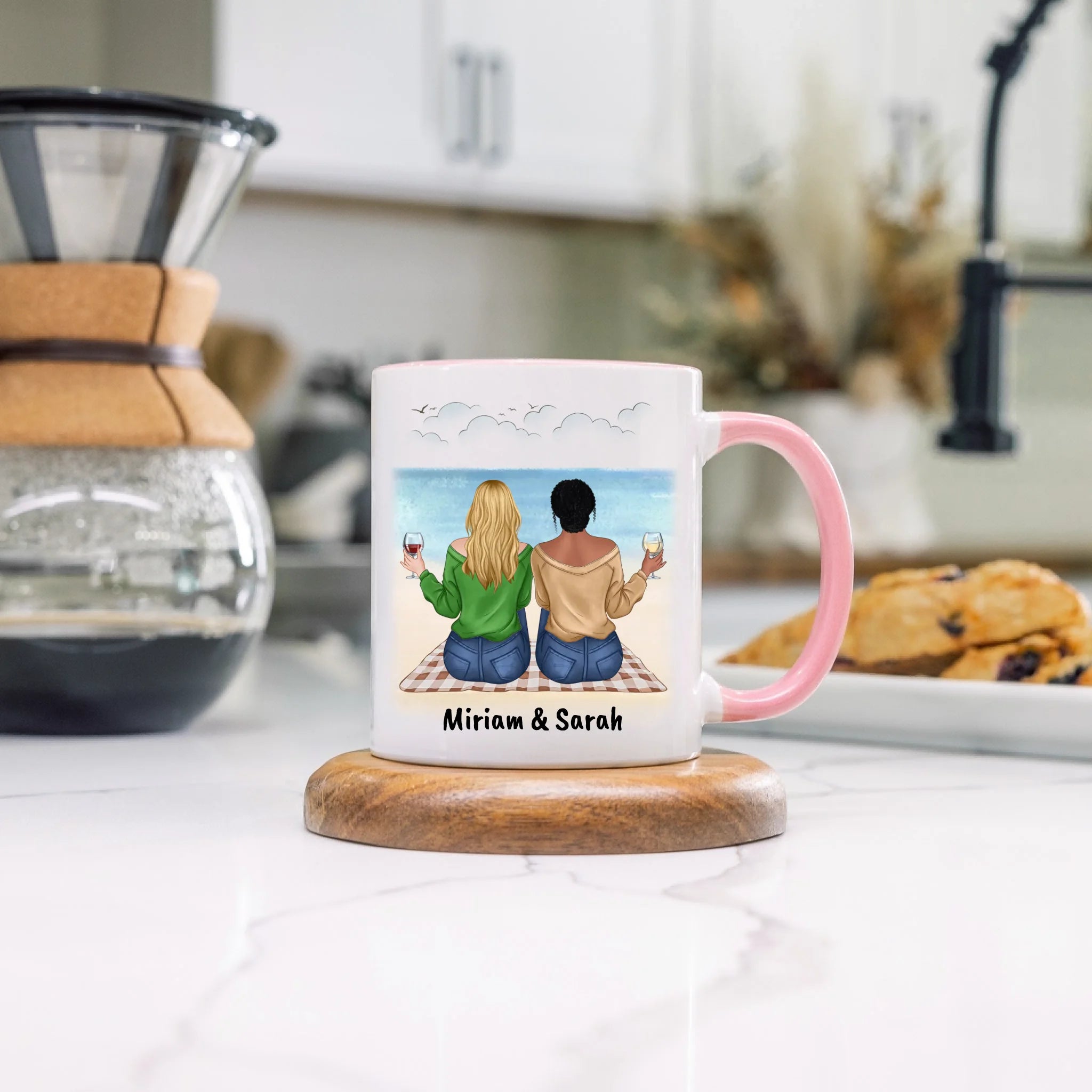 Tasse Beste Freundin Freundschaftstasse personalisiertes Geschenk Best Friends BFF Schwester mit Namen Weihnachten Geburtstag