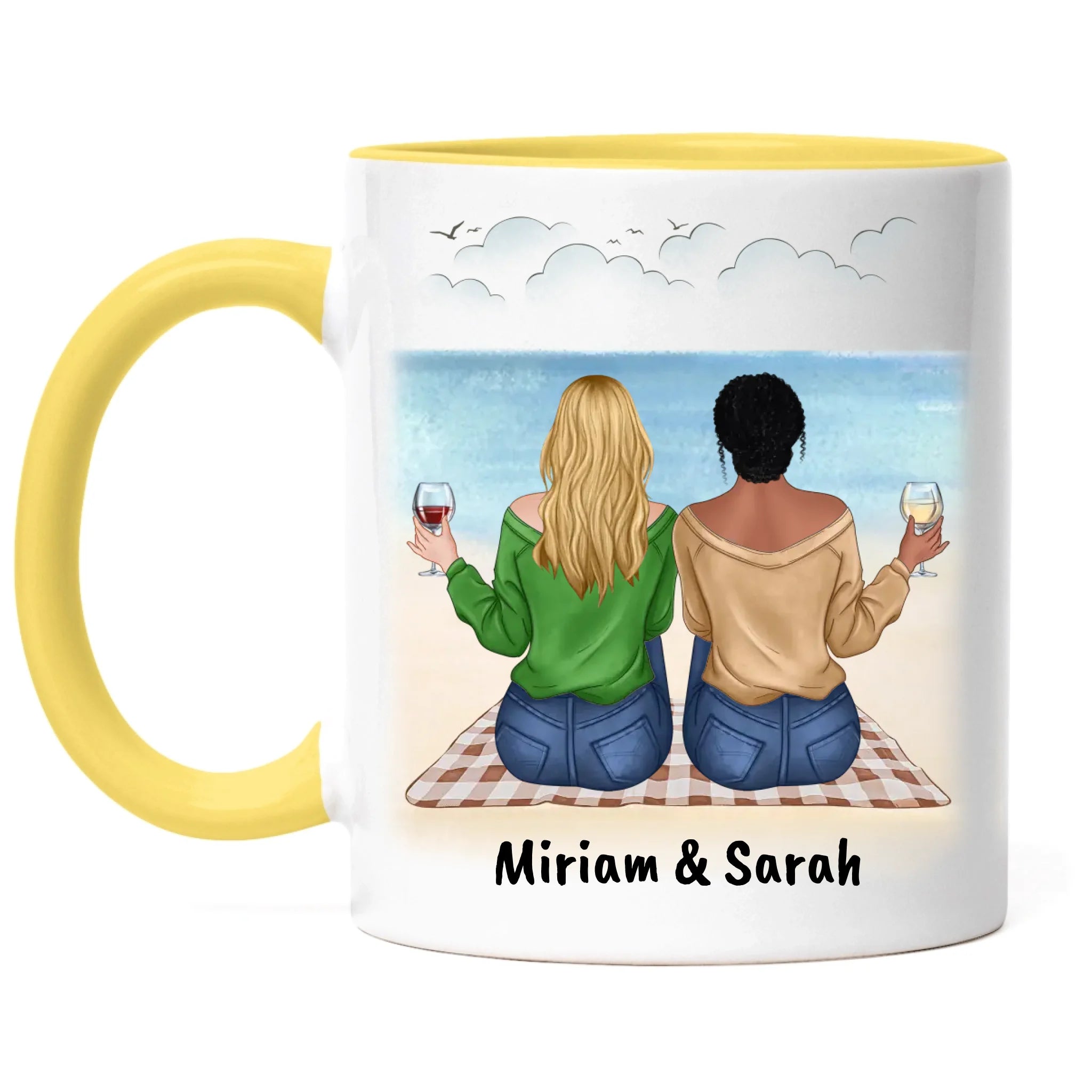 Tasse Beste Freundin Freundschaftstasse personalisiertes Geschenk Best Friends BFF Schwester mit Namen Weihnachten Geburtstag
